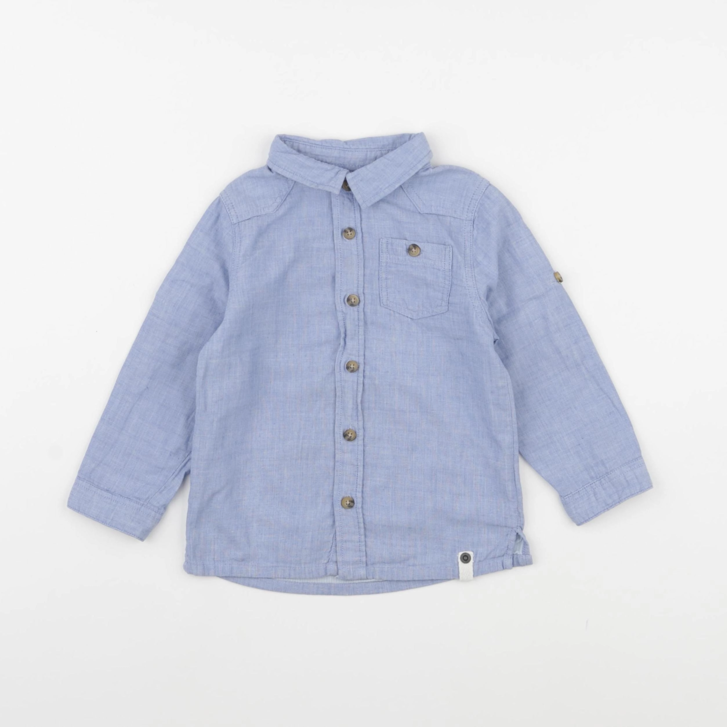 Vertbaudet - chemise bleu - 24 mois