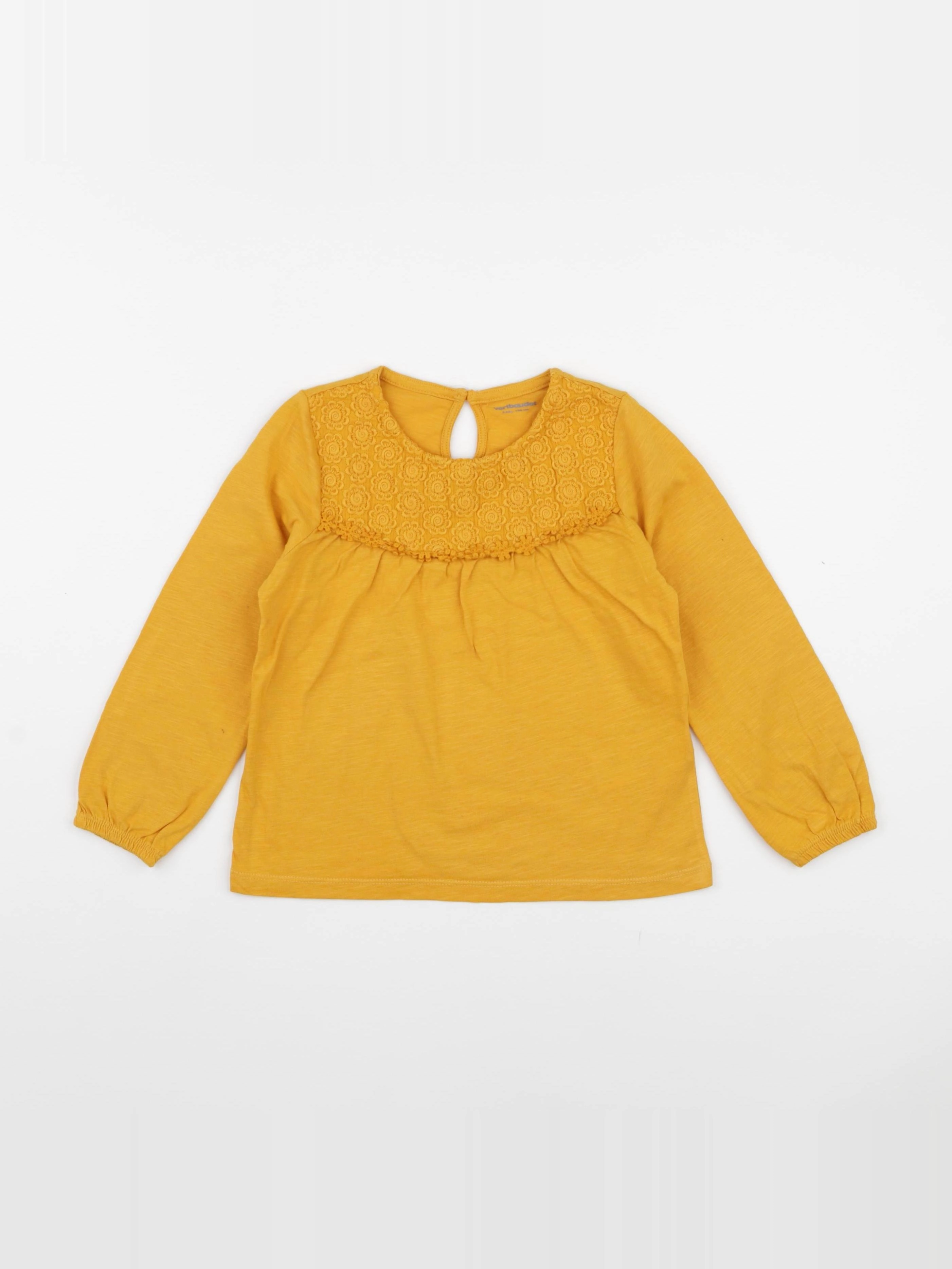 Vertbaudet - tee-shirt jaune - 5 ans