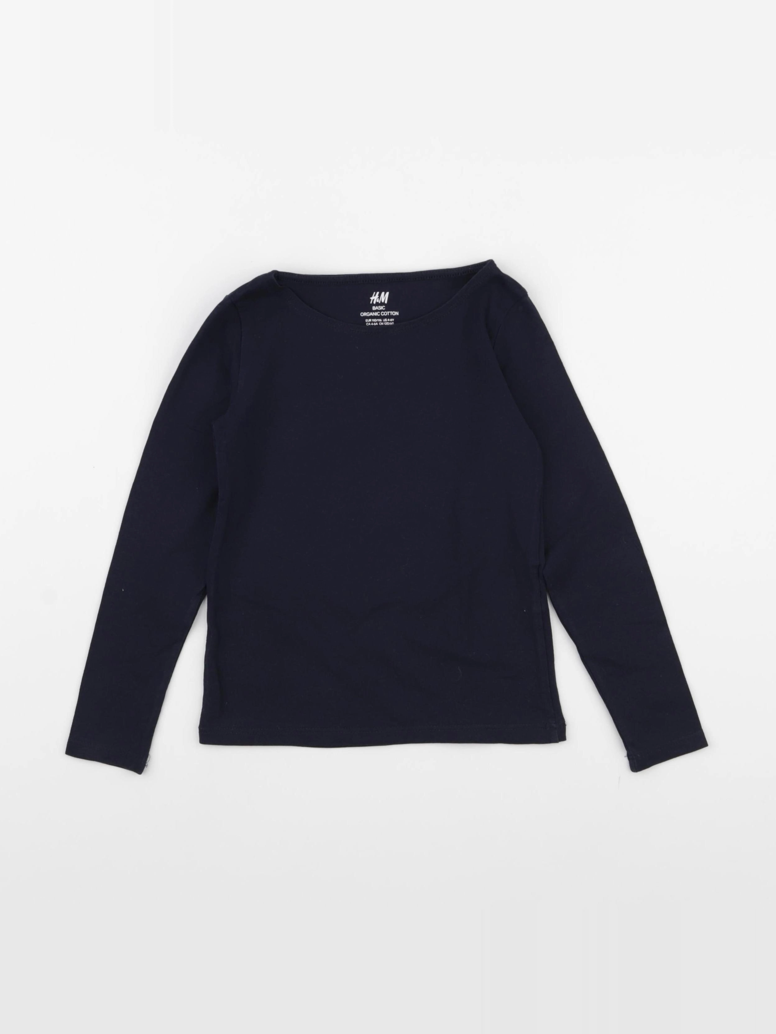 H&M - tee-shirt bleu - 4/6 ans