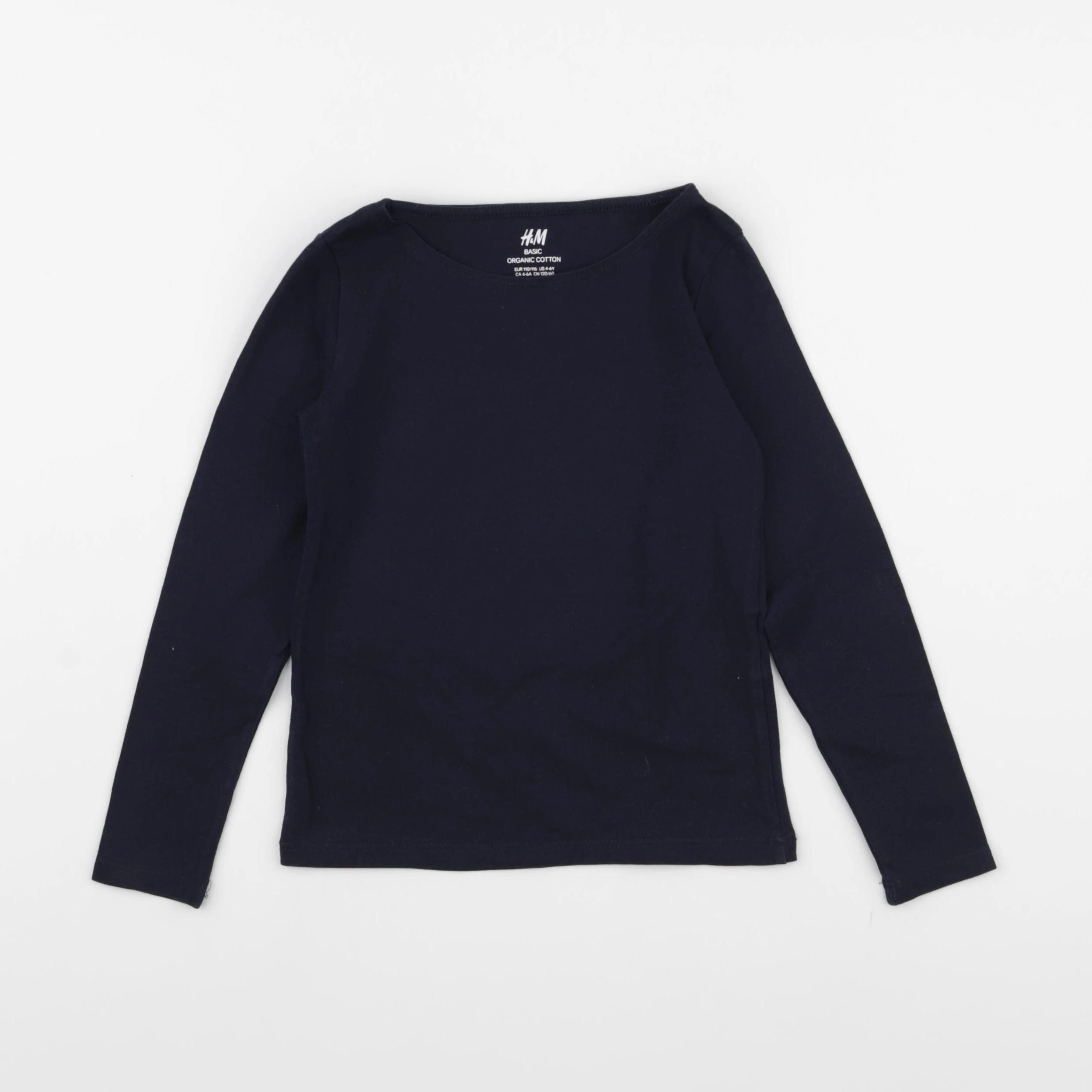 H&M - tee-shirt bleu - 4/6 ans
