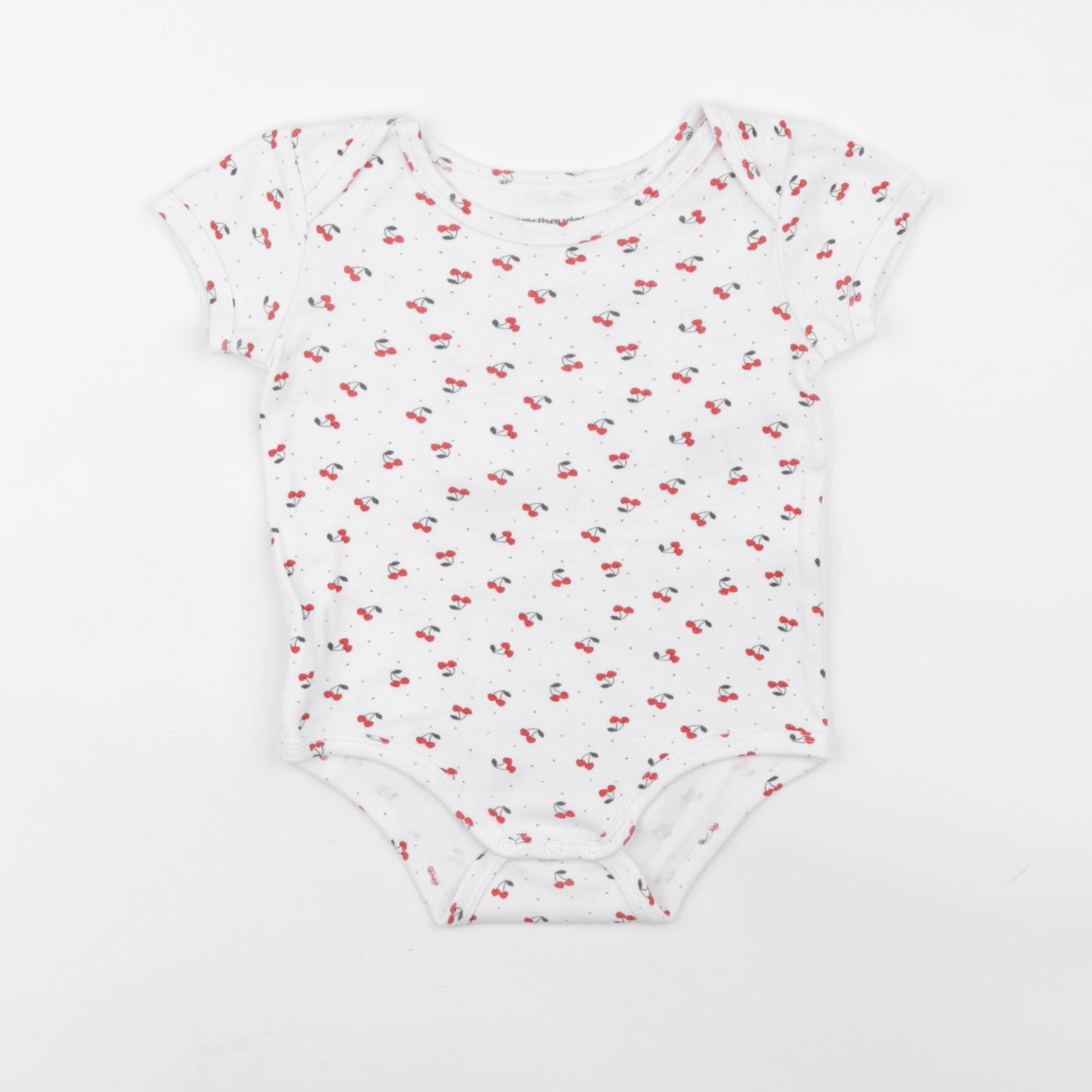 Vertbaudet - body blanc, rouge - 24 mois