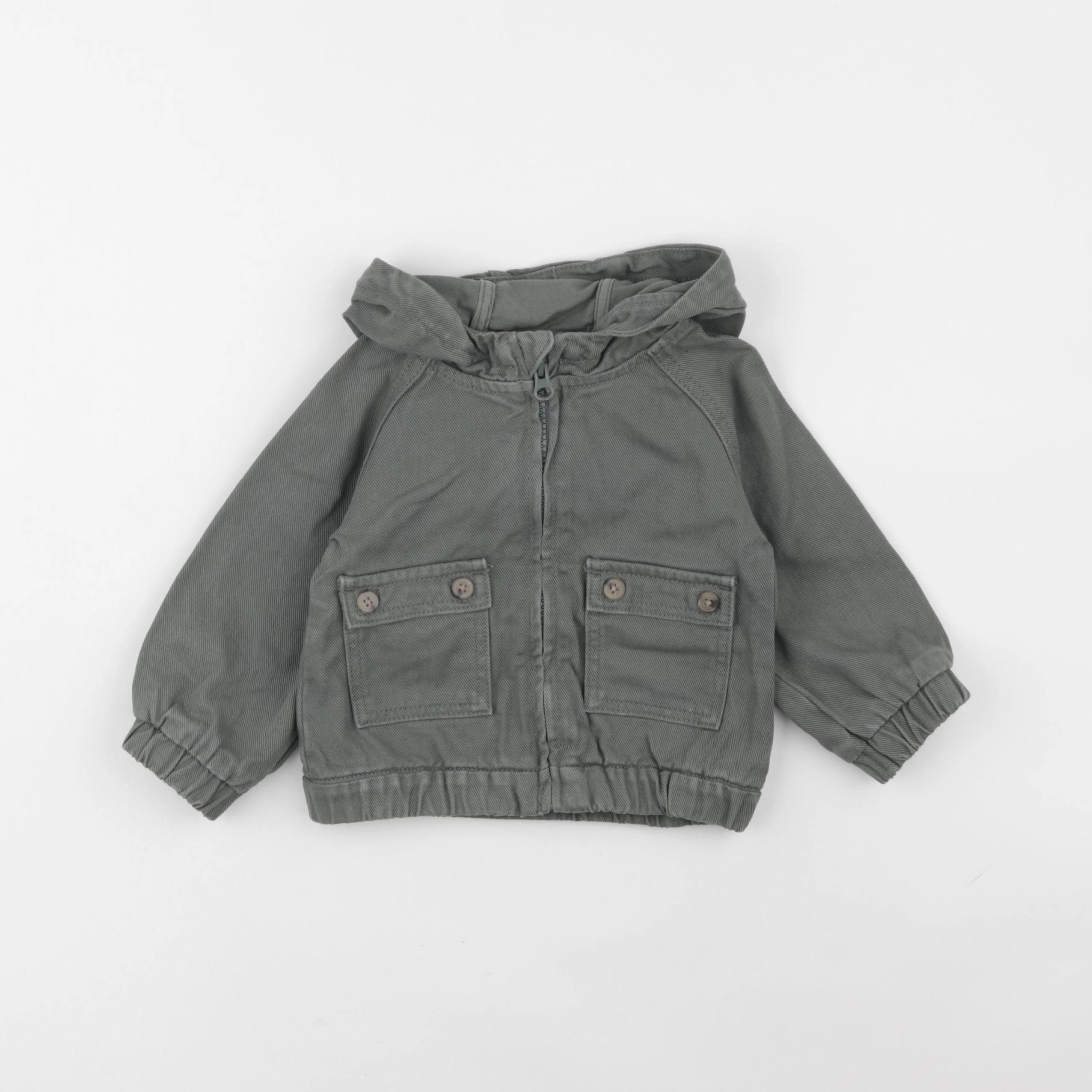 Vertbaudet - veste vert - 12 mois