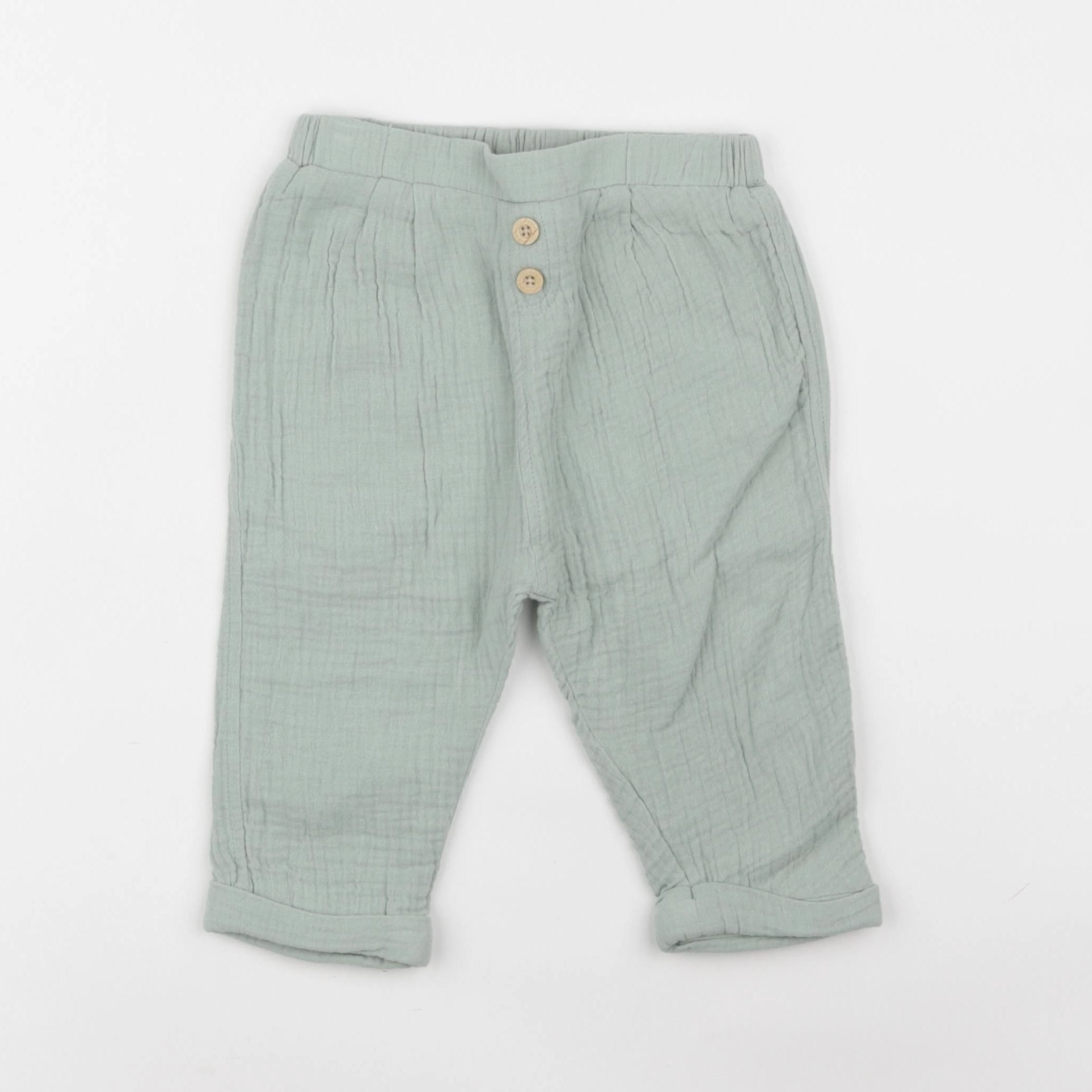 Vertbaudet - pantalon vert - 18 mois