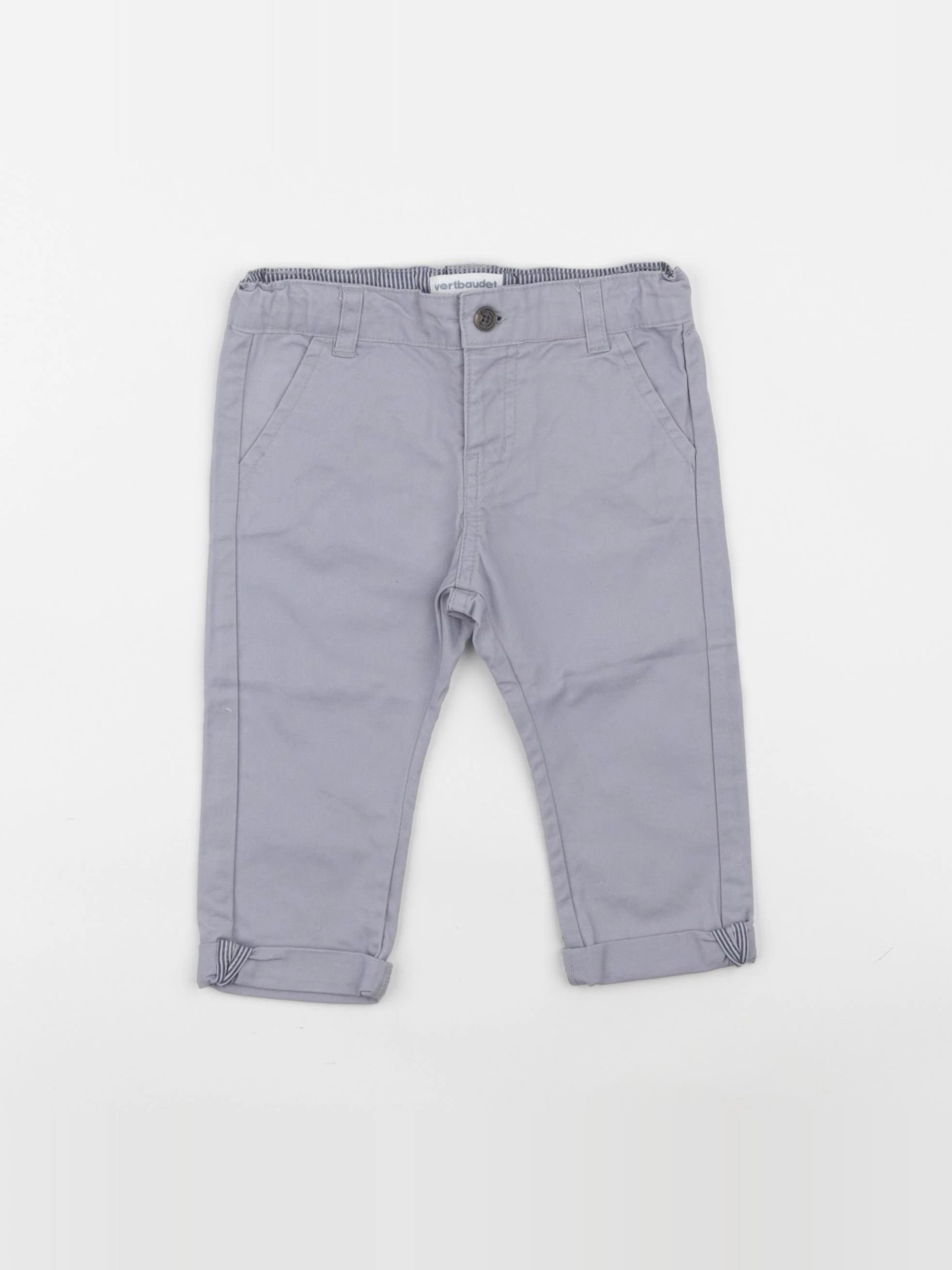Vertbaudet - pantalon bleu - 9 mois