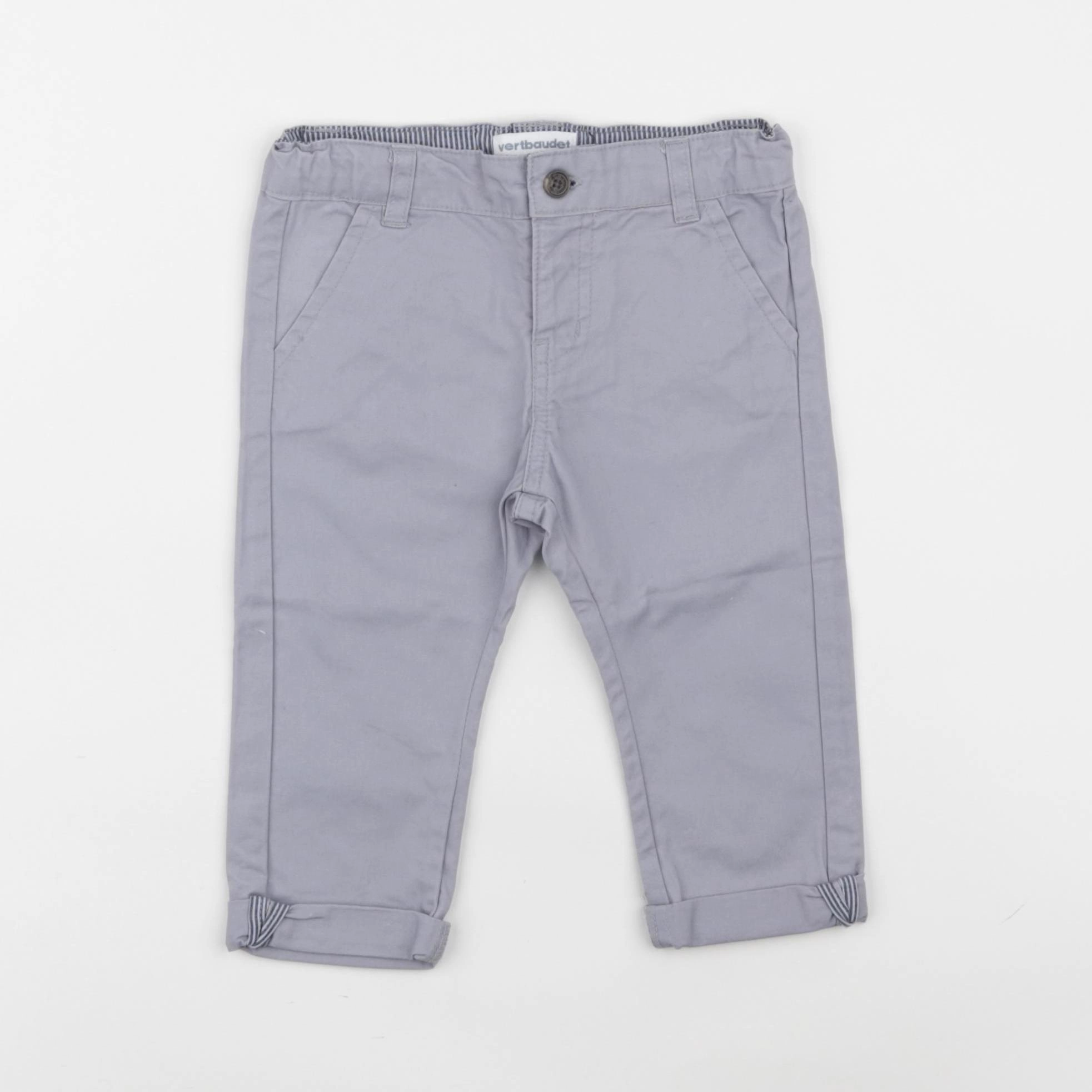 Vertbaudet - pantalon bleu - 9 mois