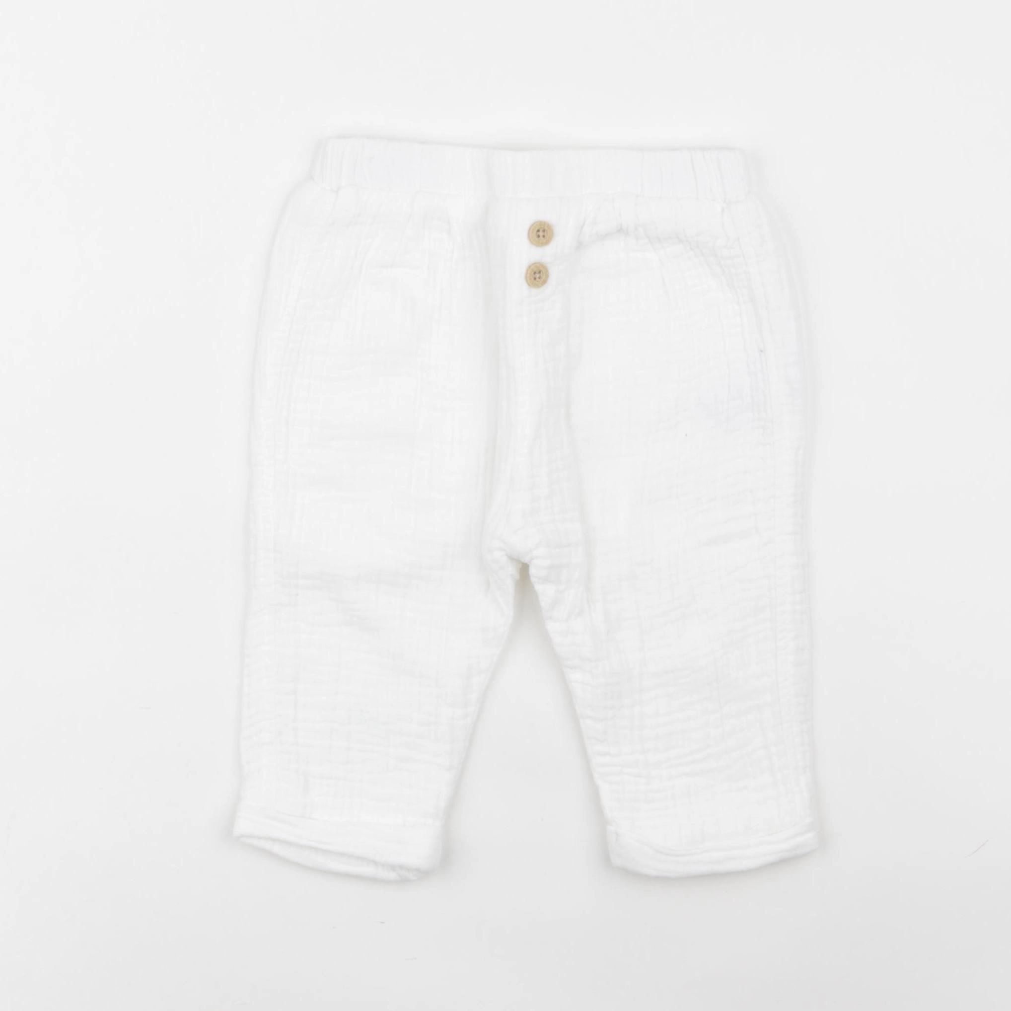 Vertbaudet - pantalon blanc - 12 mois
