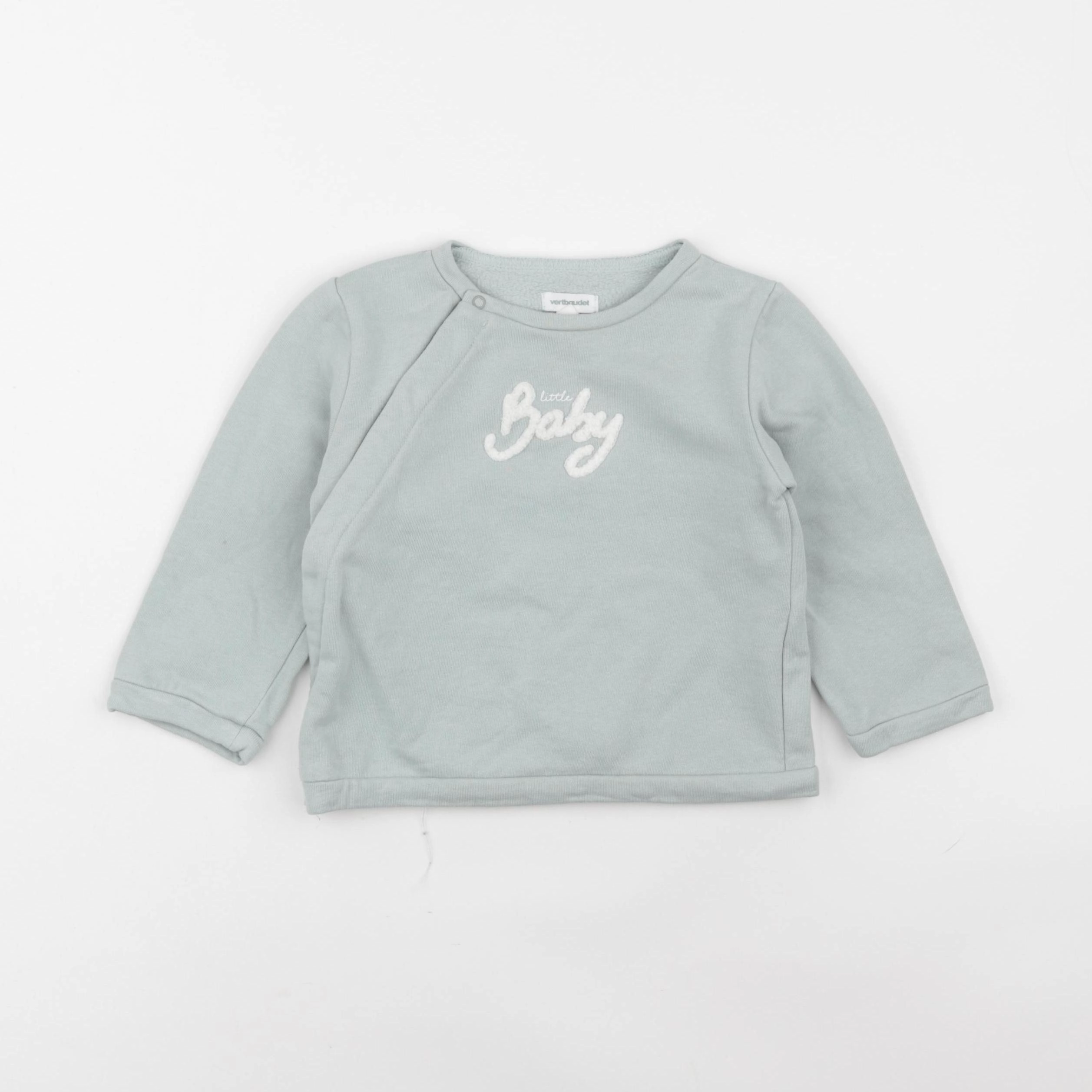 Vertbaudet - sweat vert - 18 mois