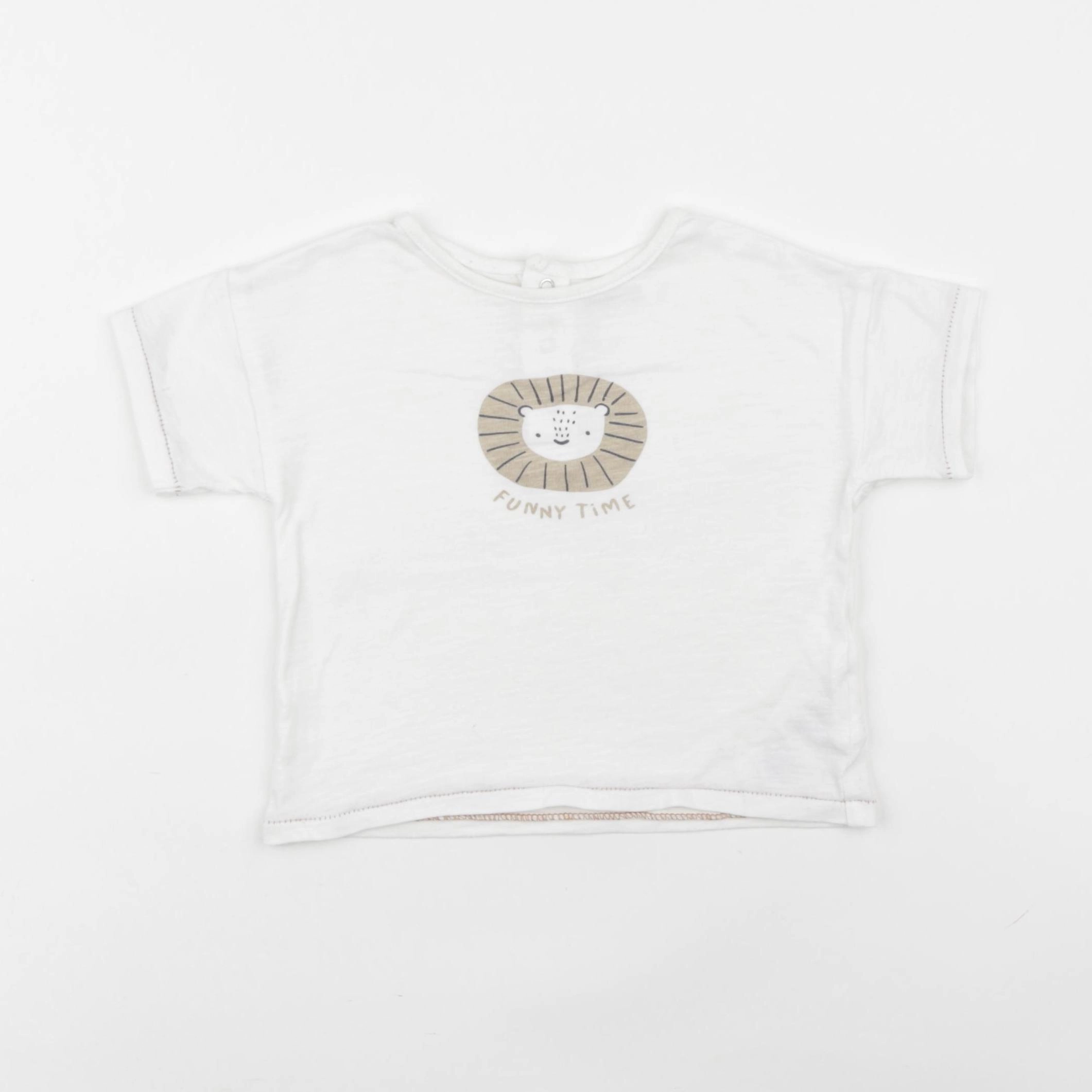 Vertbaudet - tee-shirt beige - 12 mois