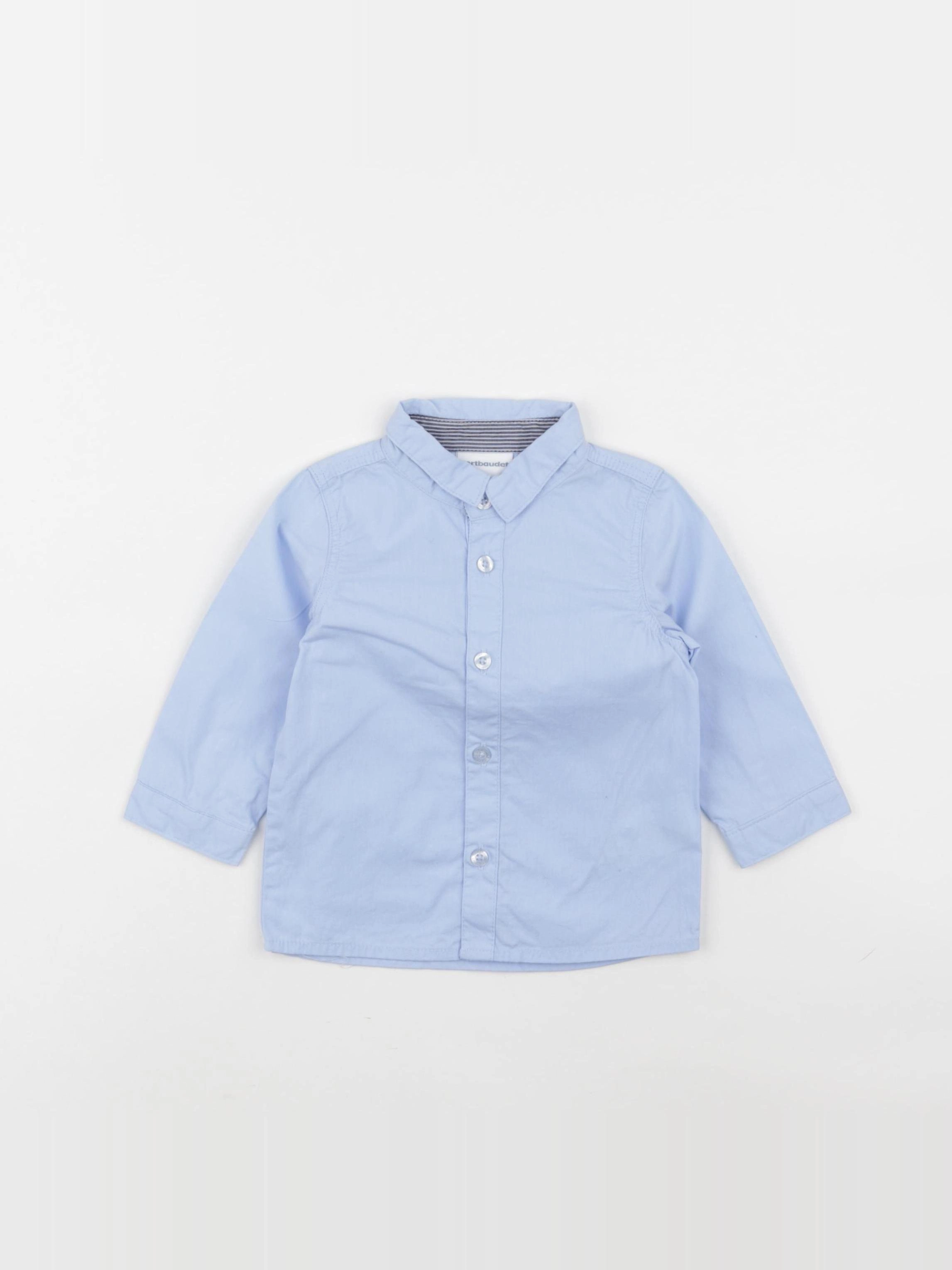 Vertbaudet - chemise bleu - 9 mois