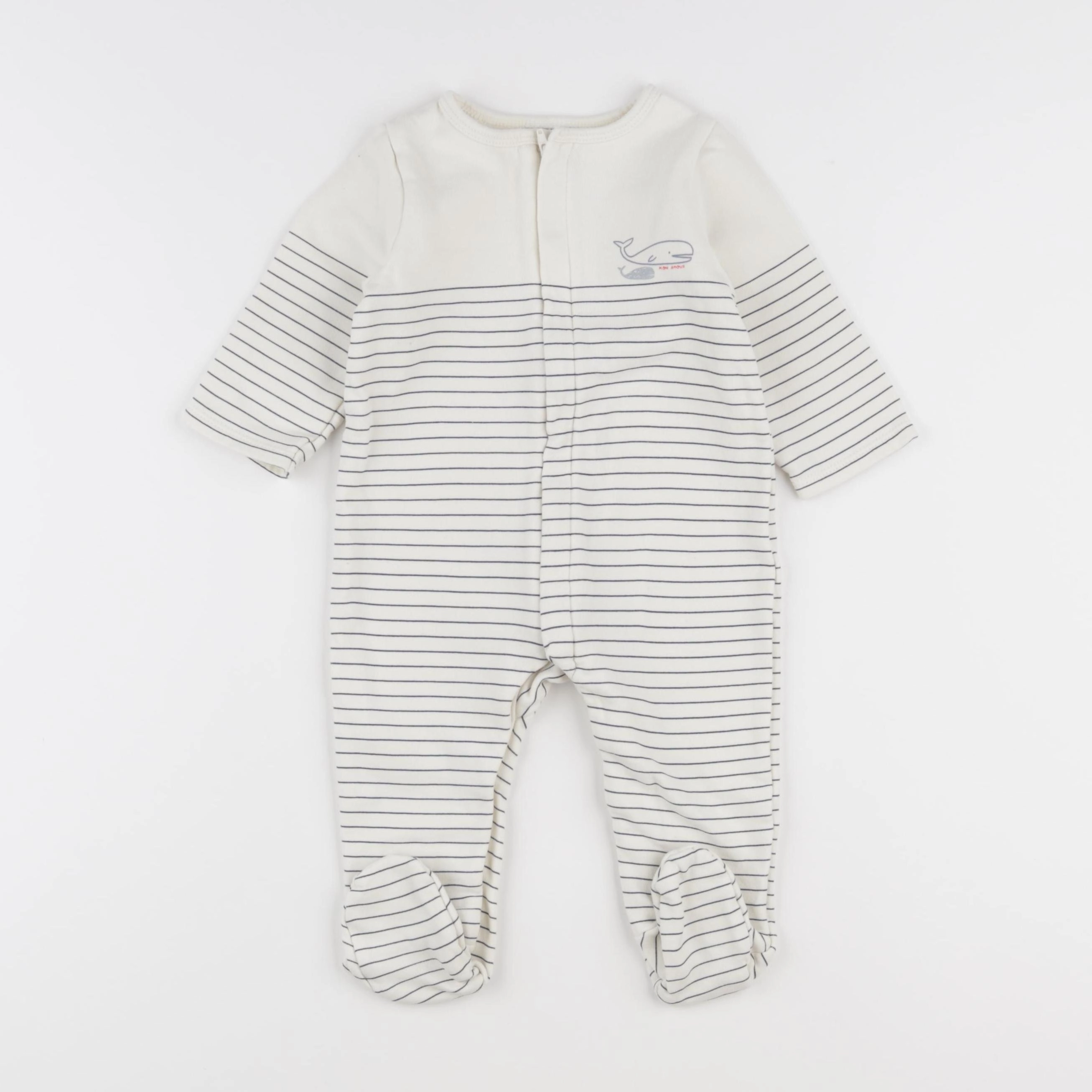 Tape à l'oeil - pyjama coton blanc - 6 mois