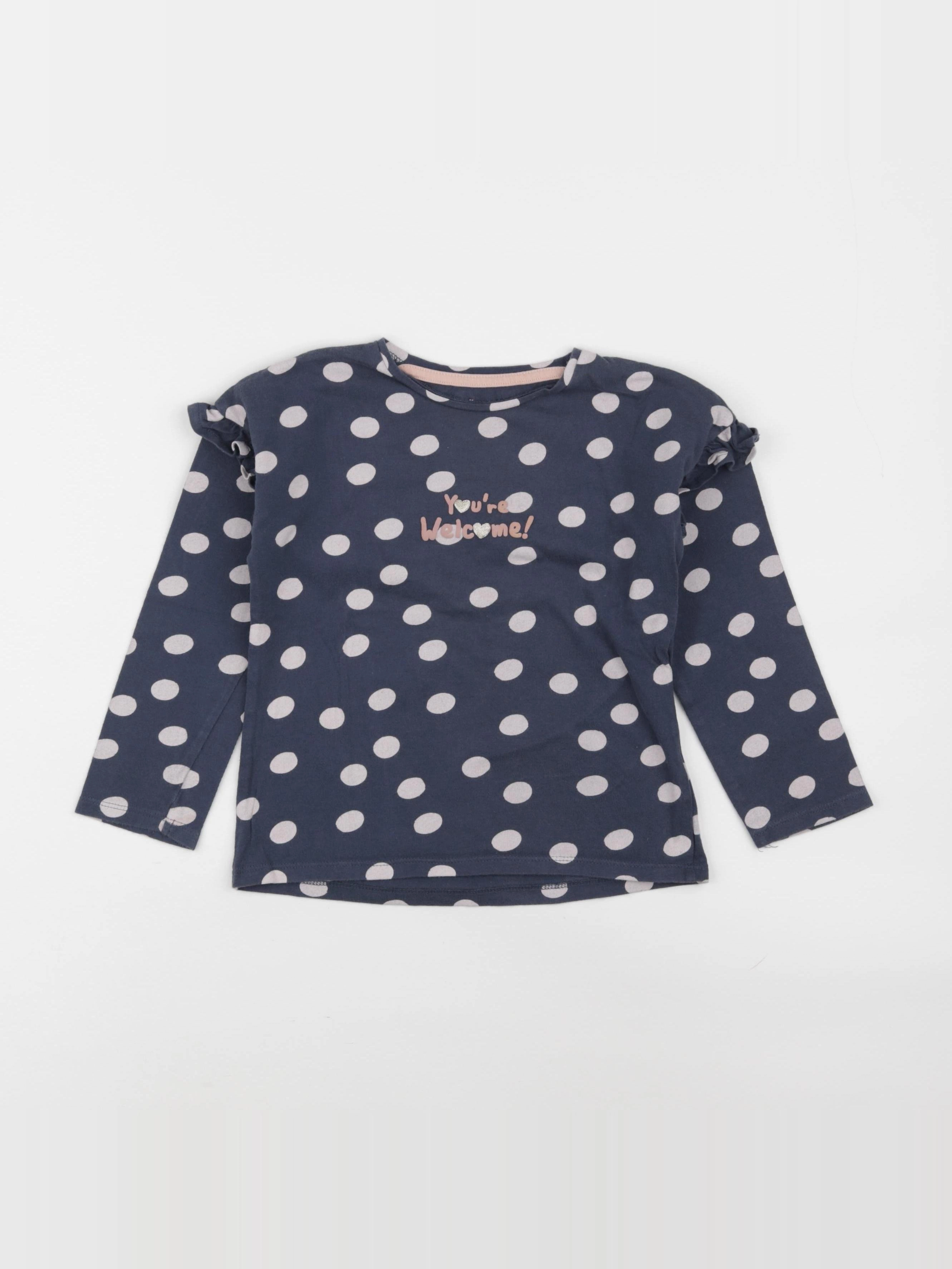 Vertbaudet - tee-shirt bleu, rose - 5 ans