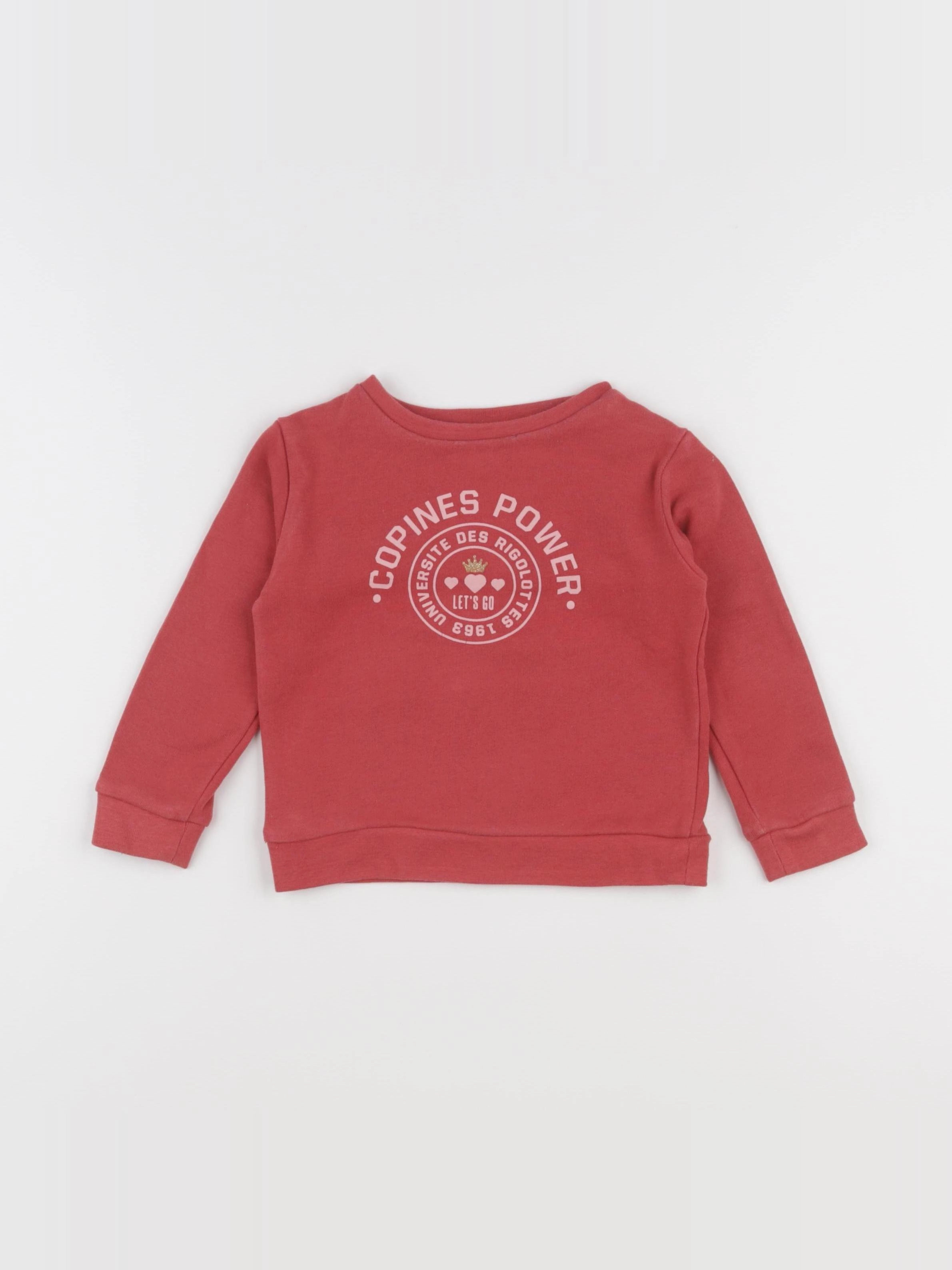 Vertbaudet - sweat rose - 2 ans