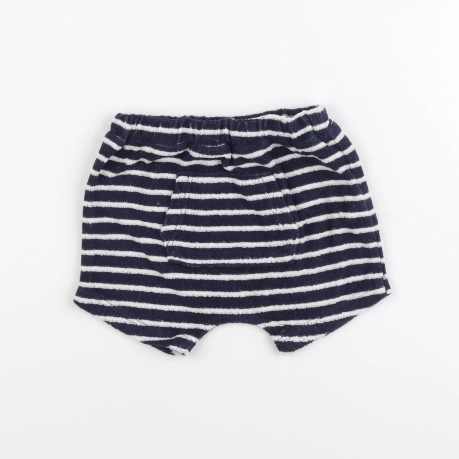 Boutchou - short bleu, blanc - 6 mois