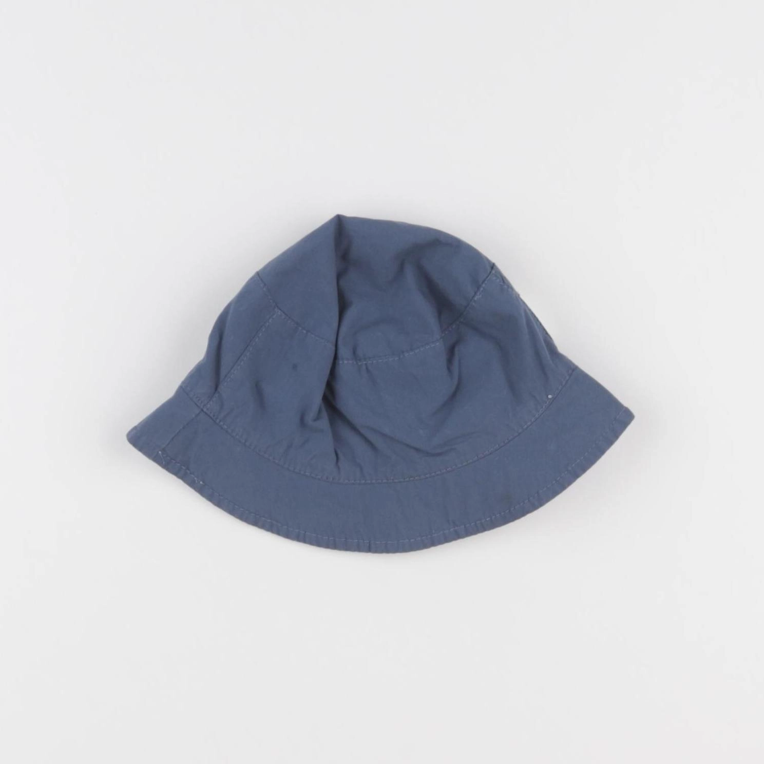 Vertbaudet - chapeau réversible bleu - 3/6 mois
