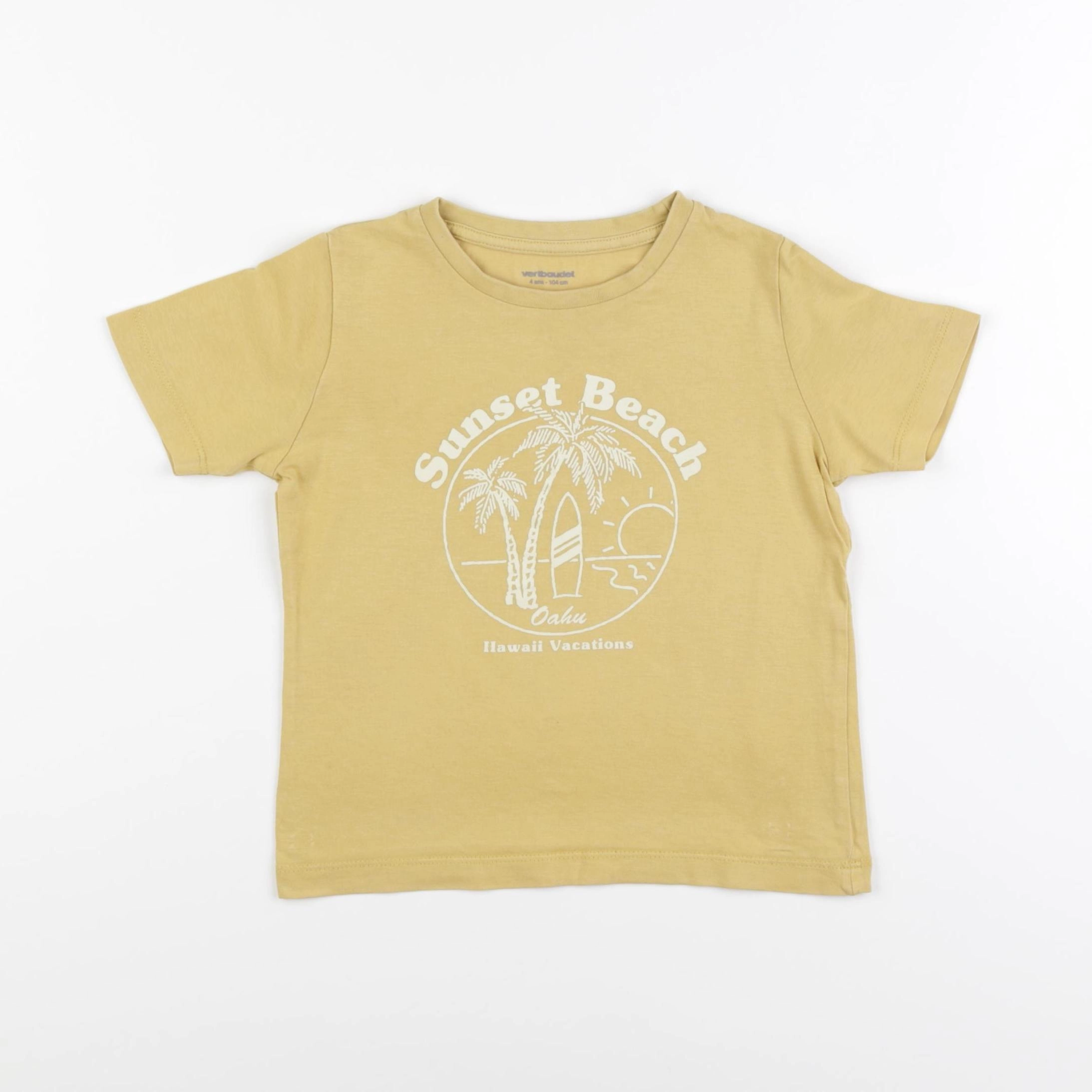 Vertbaudet - tee-shirt jaune - 4 ans