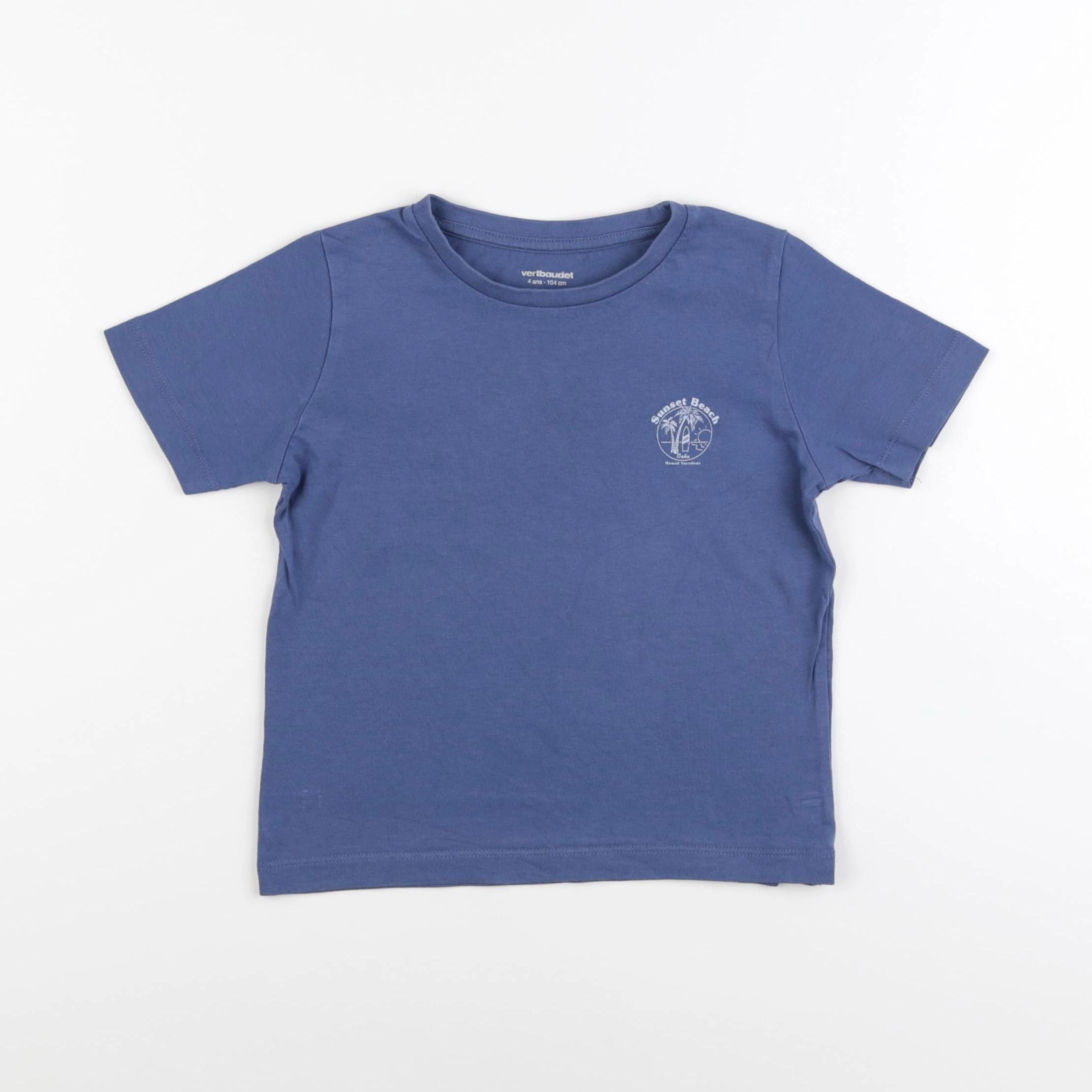 Vertbaudet - tee-shirt bleu - 4 ans