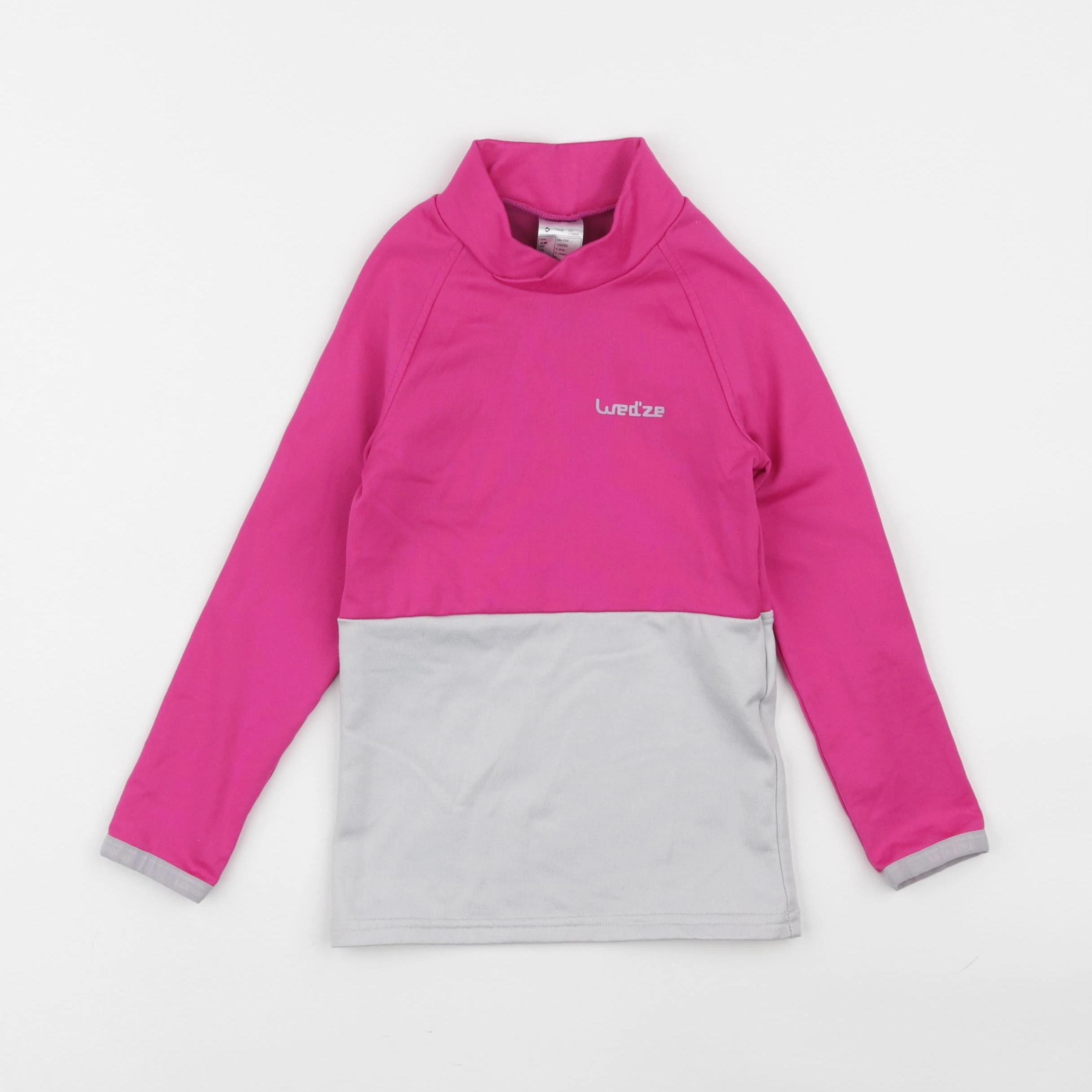 Decathlon ski - sous-pull rose, gris - 4 ans