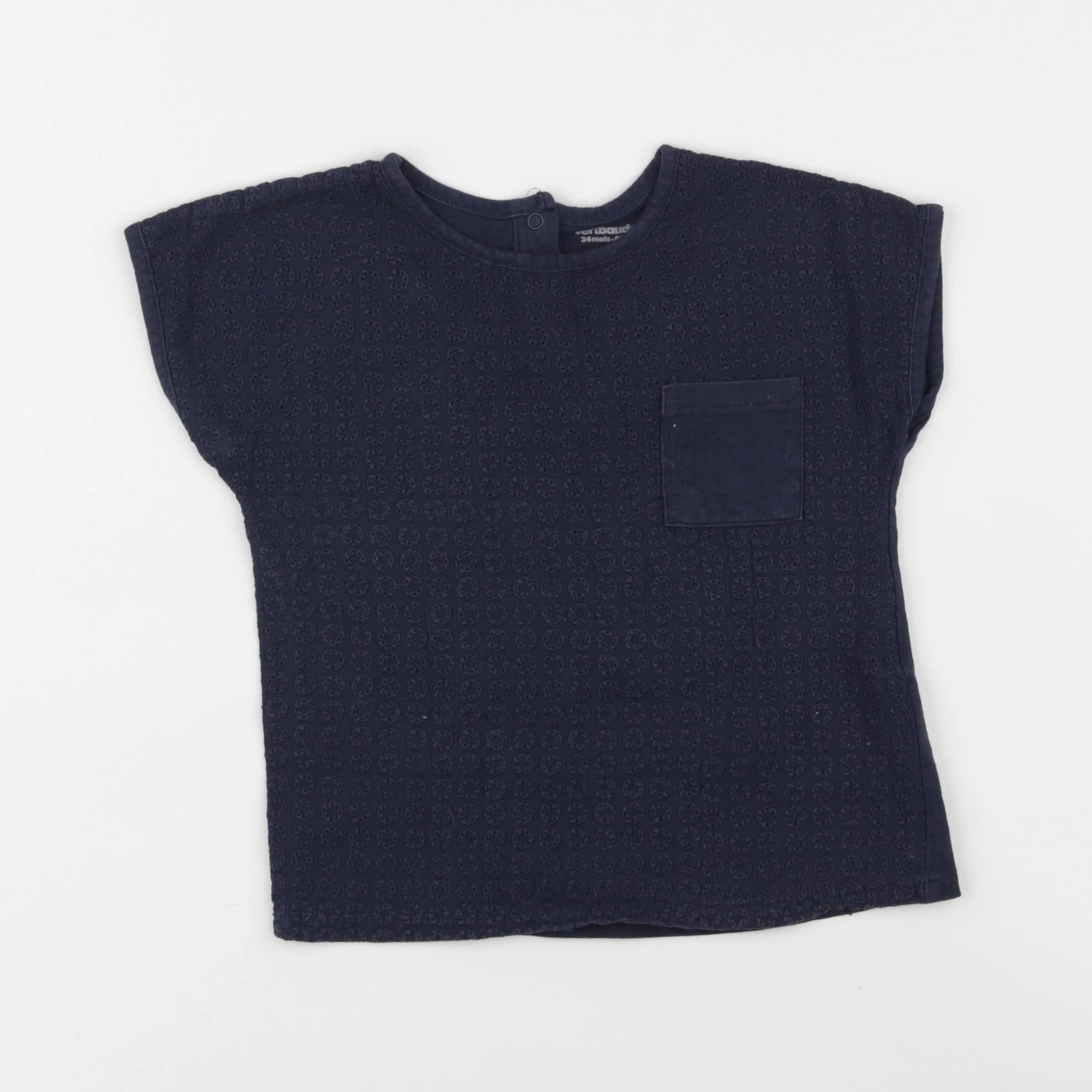 Vertbaudet - tee-shirt bleu - 24 mois