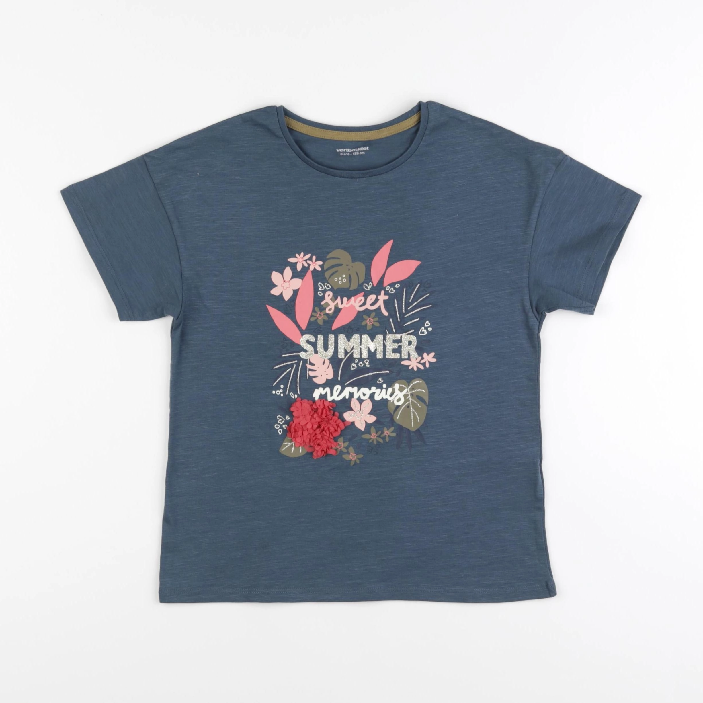 Vertbaudet - tee-shirt multicolore - 8 ans