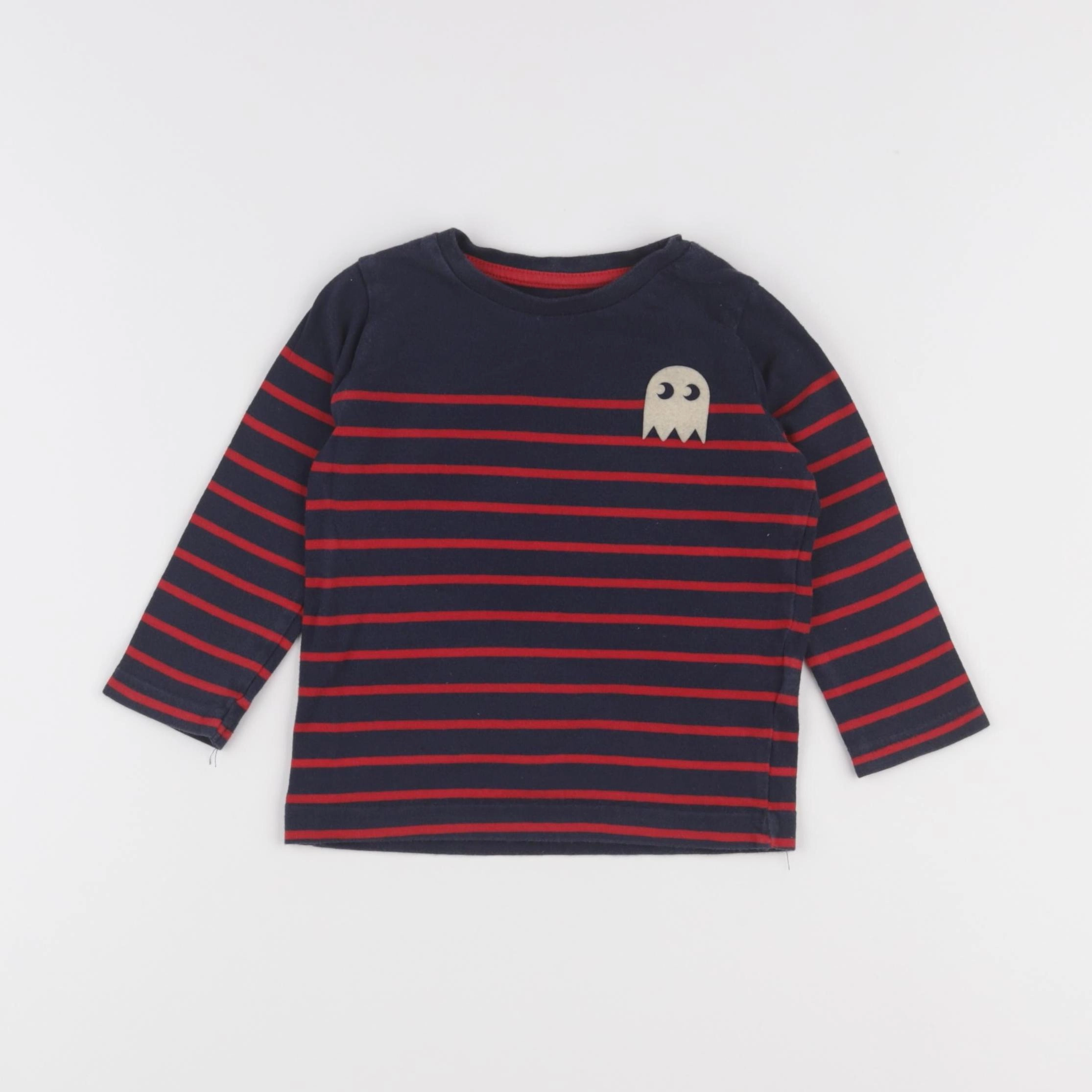 Vertbaudet - tee-shirt bleu, rouge - 2 ans