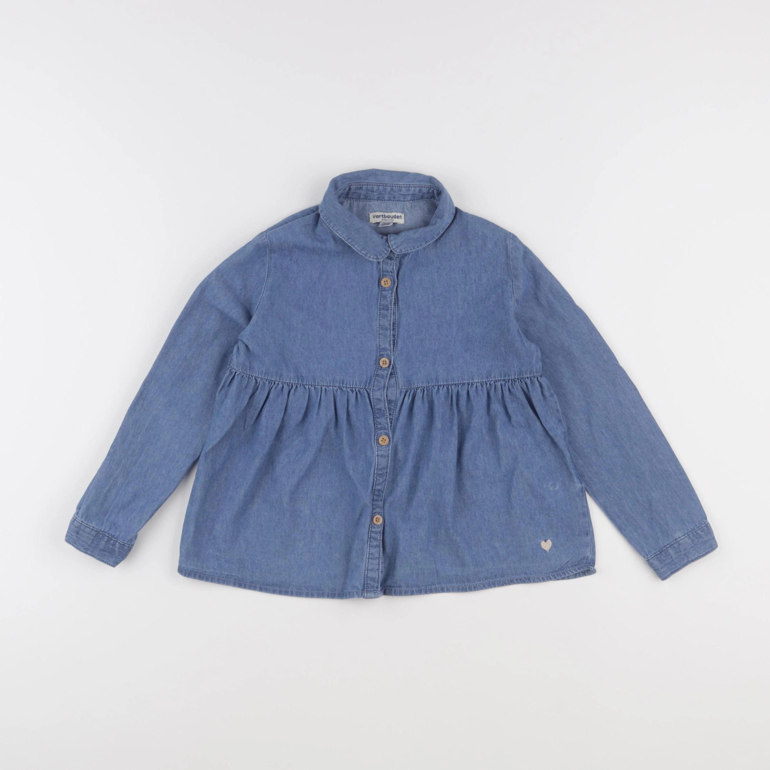 Vertbaudet - blouse bleu - 6 ans