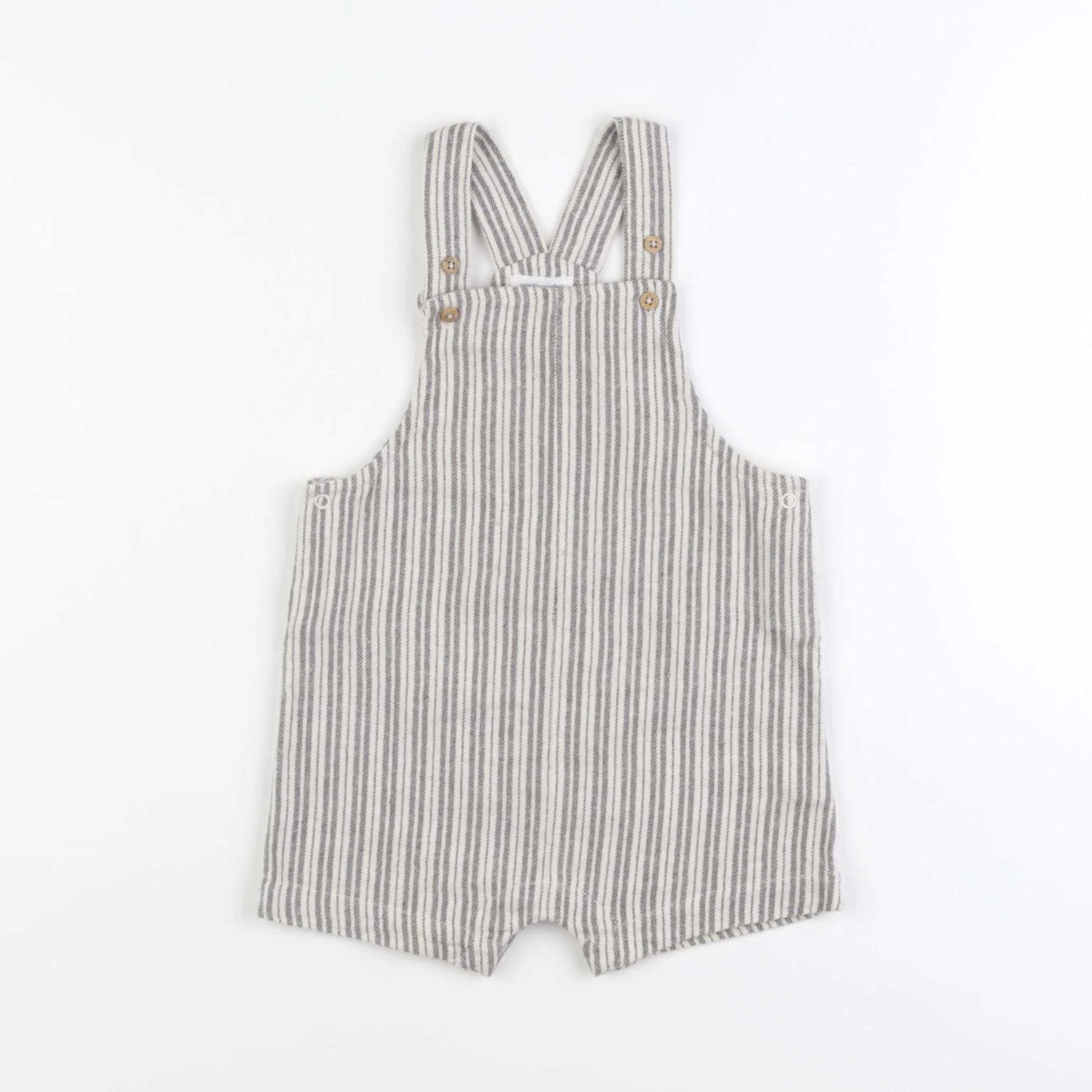 Vertbaudet - salopette gris - 9 mois