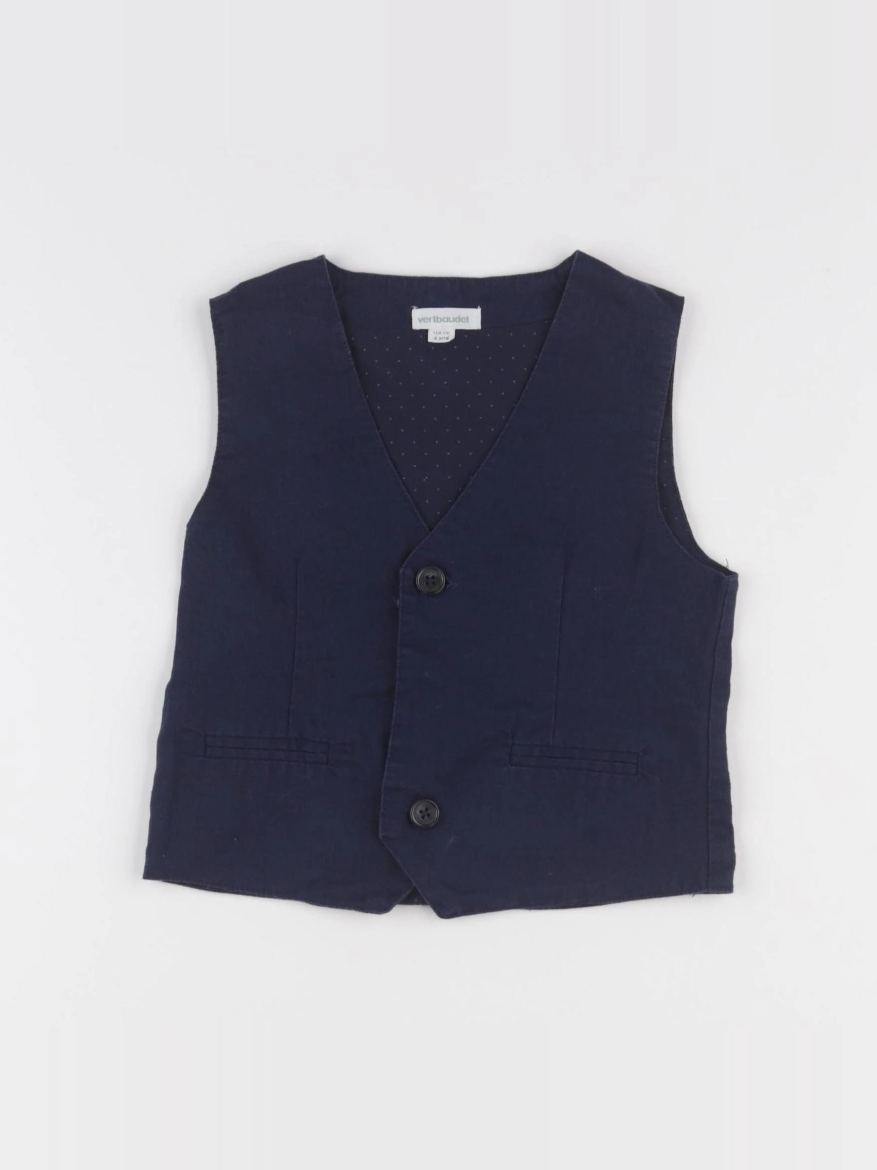 Vertbaudet - gilet bleu - 4 ans