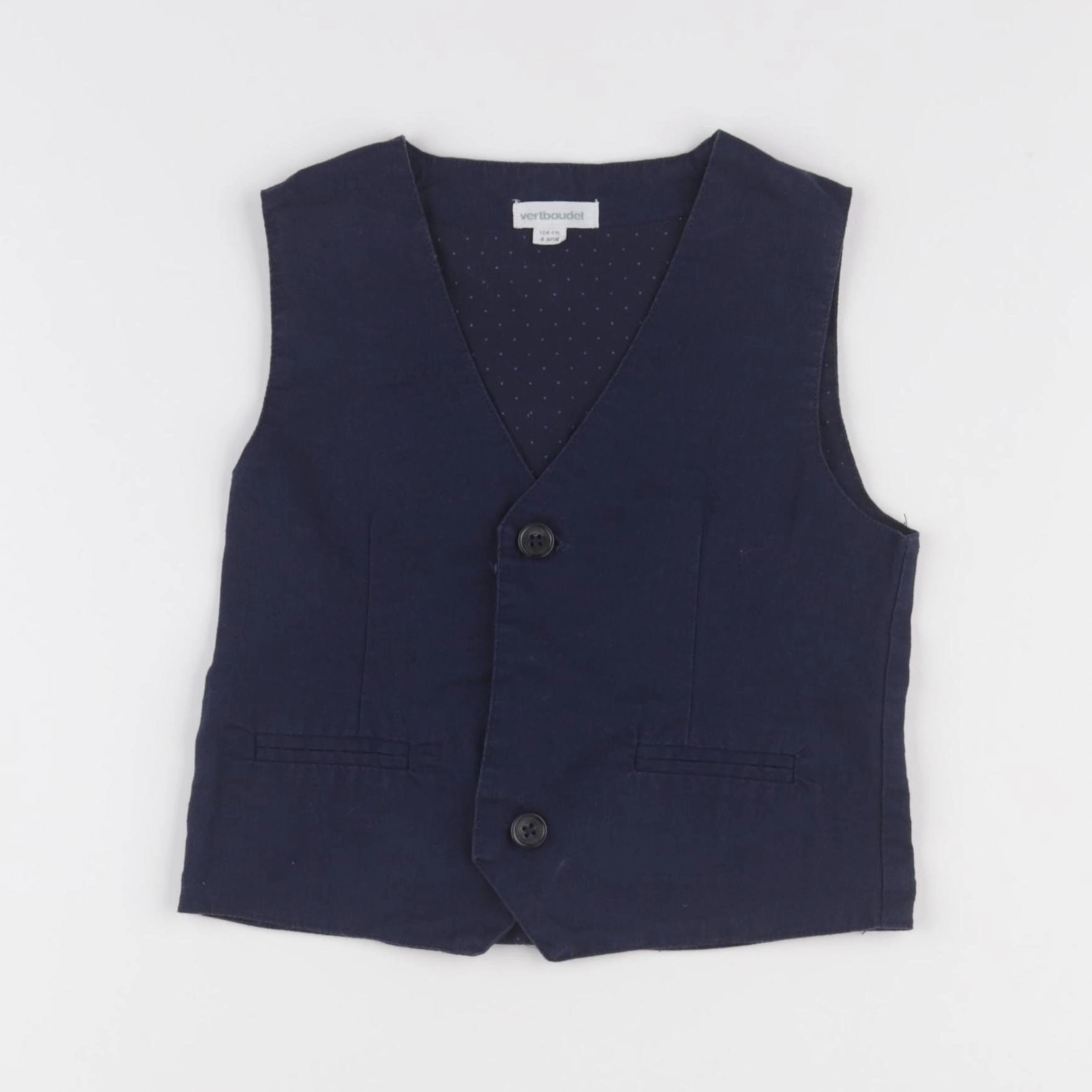 Vertbaudet - gilet bleu - 4 ans