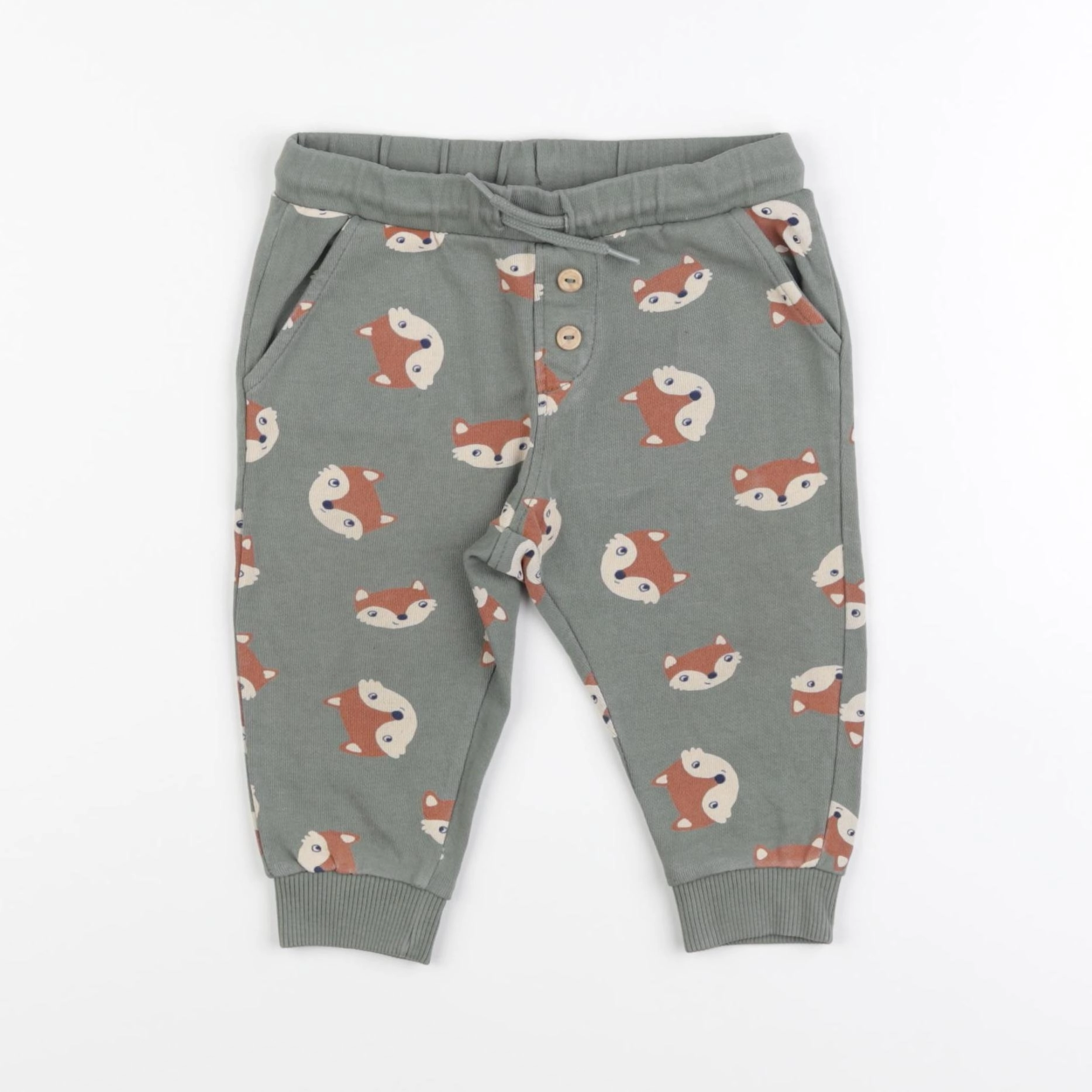 H&M - jogging vert - 6/9 mois