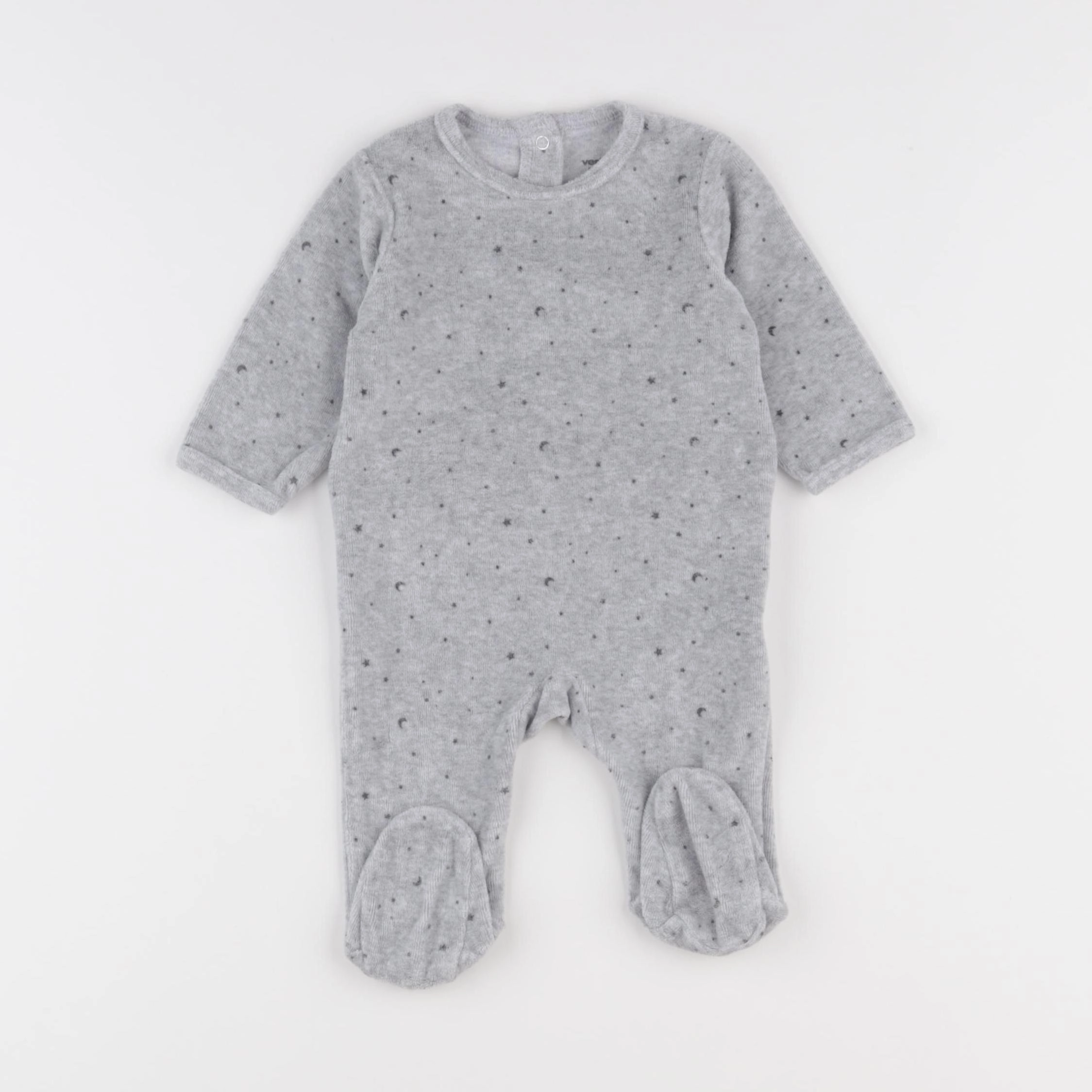 Vertbaudet - pyjama velours gris - 3 mois