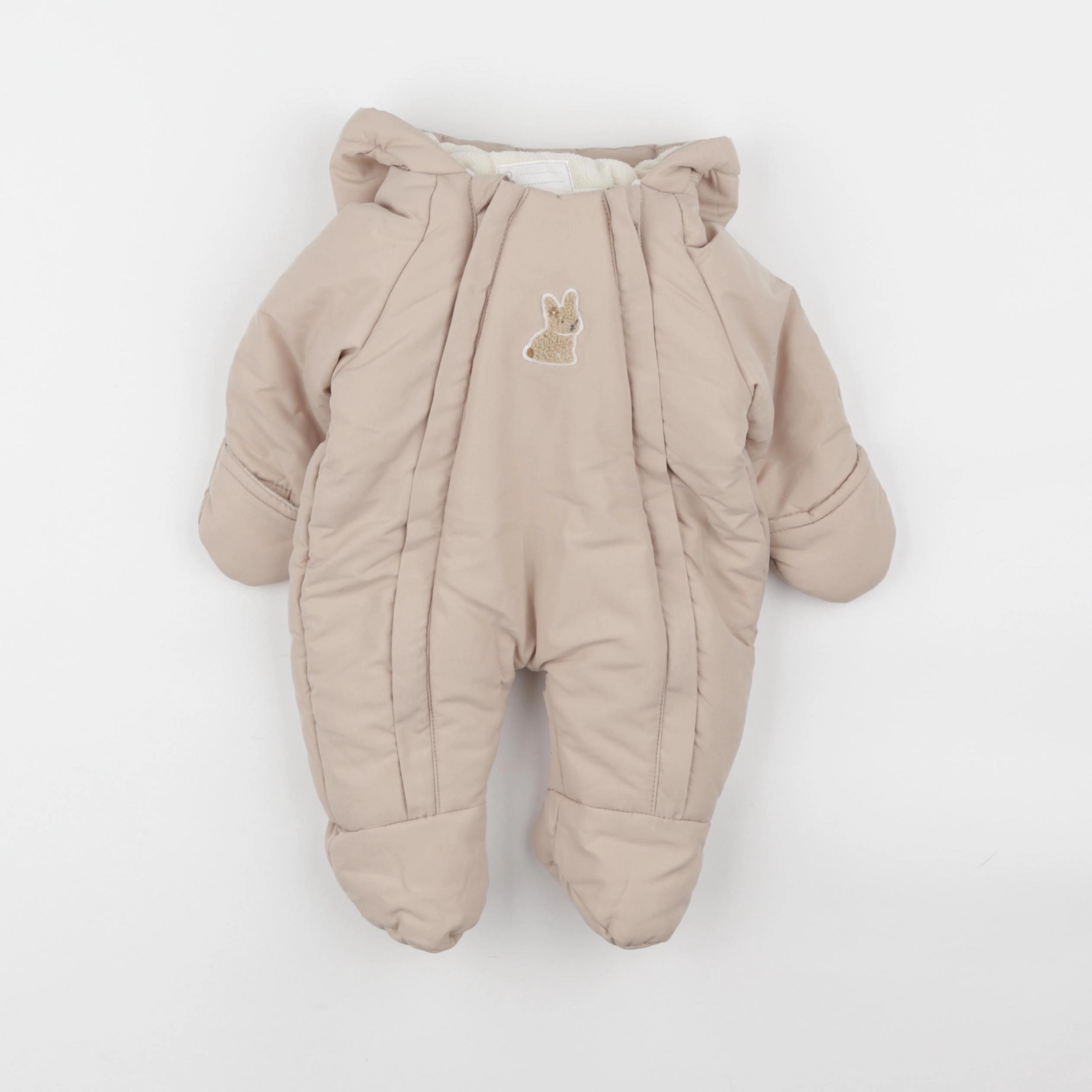 Vertbaudet - combi-pilote velours beige - 1 mois