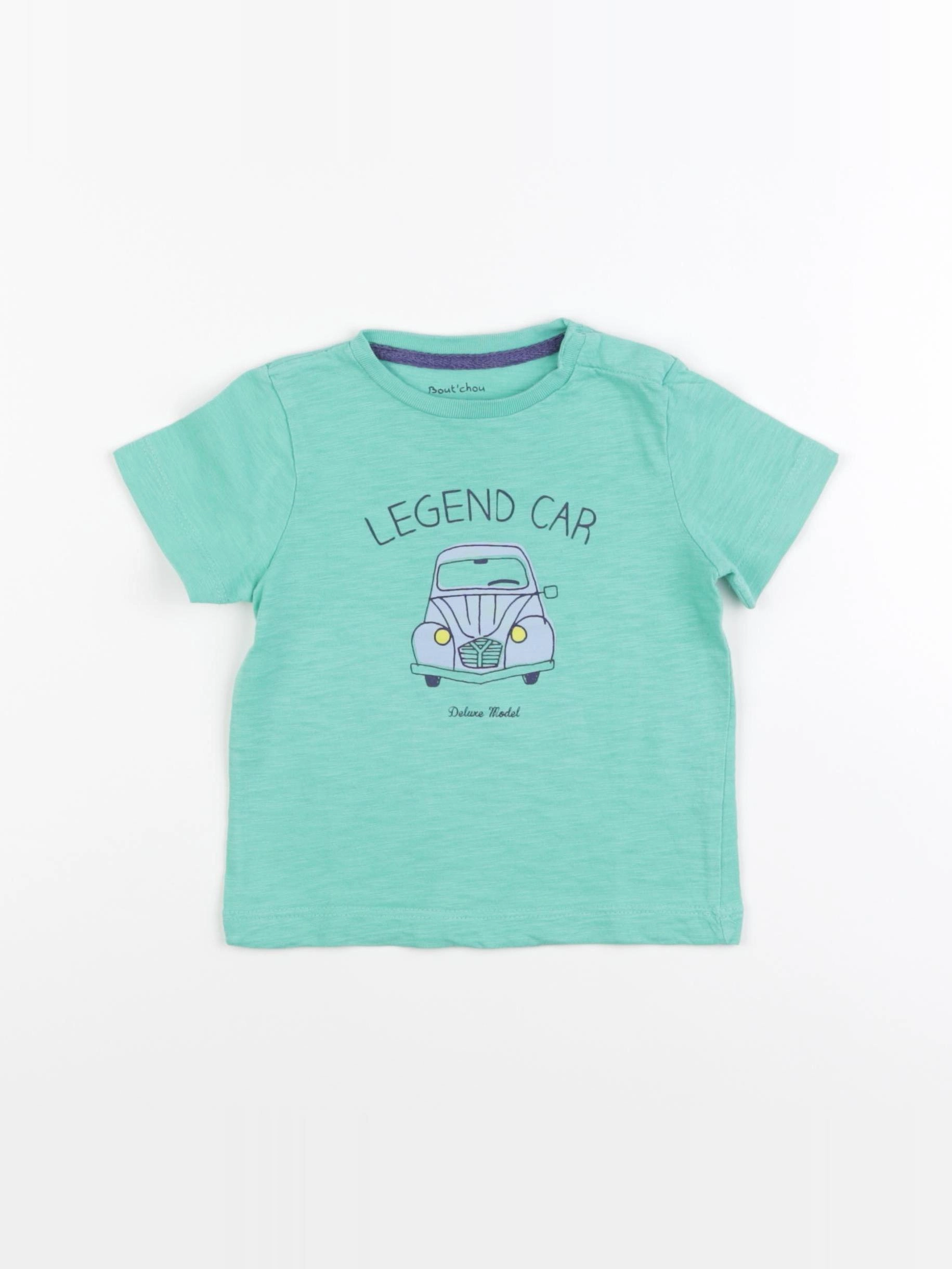 Boutchou - tee-shirt bleu - 12 mois