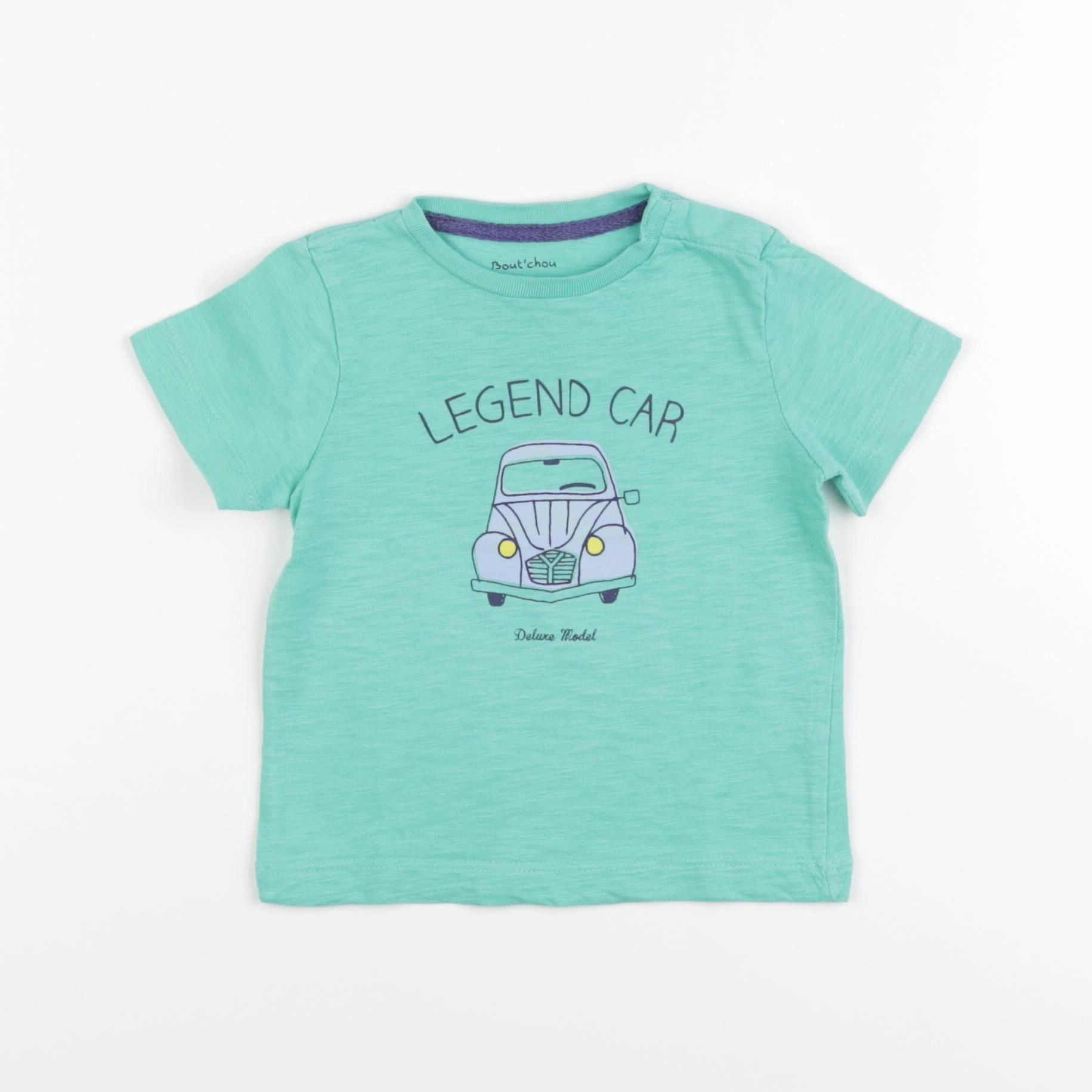 Boutchou - tee-shirt bleu - 12 mois