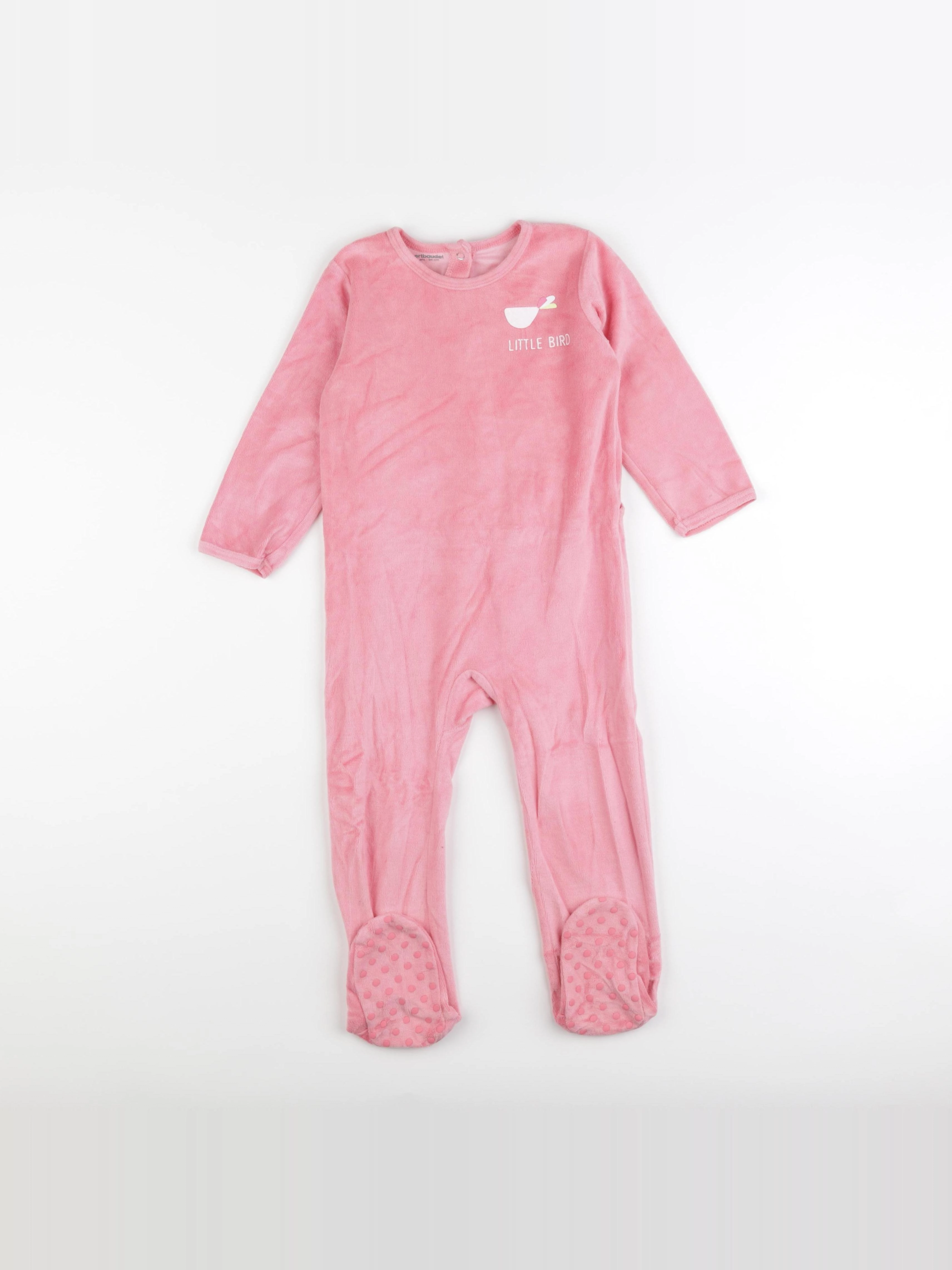Vertbaudet - pyjama velours rose - 3 ans