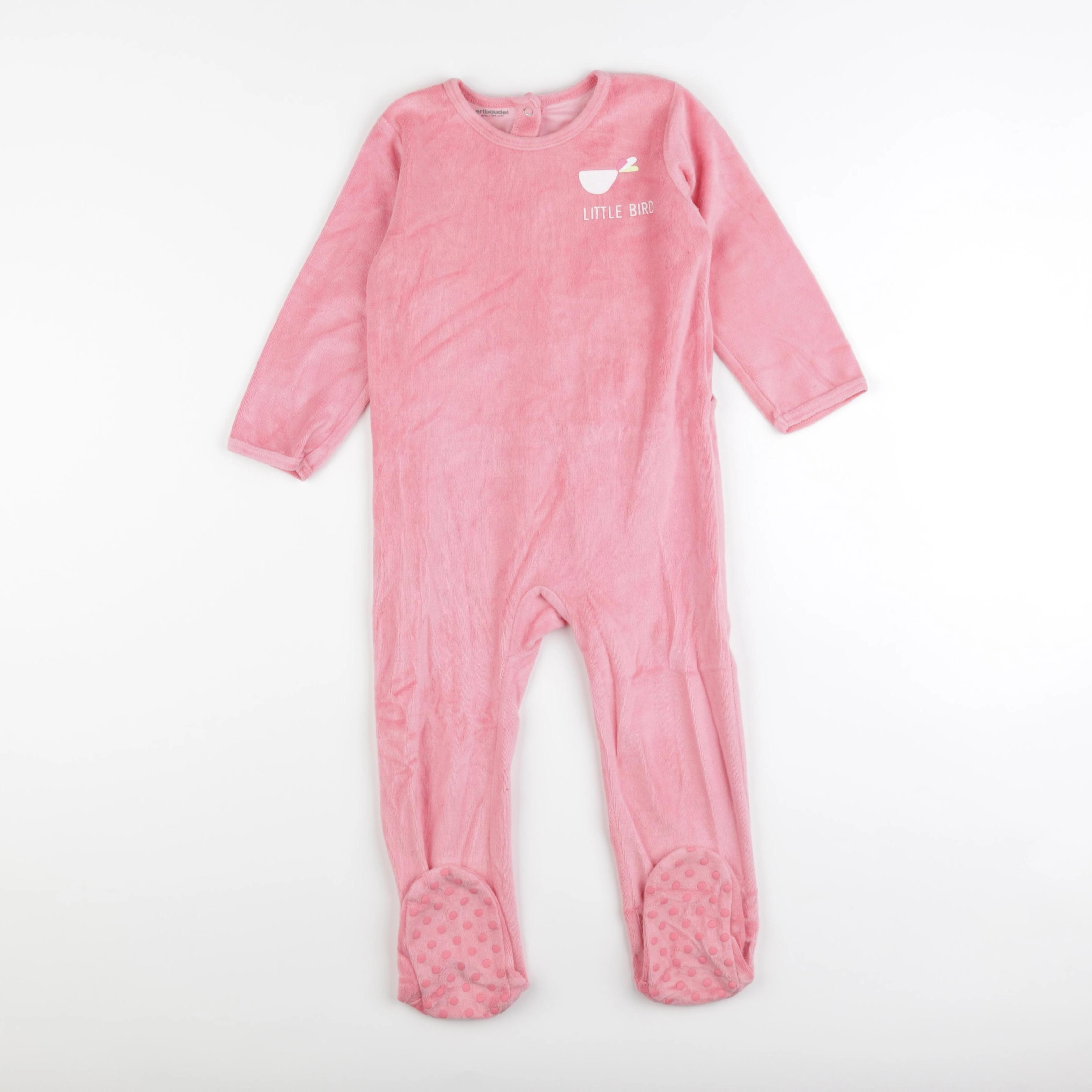 Vertbaudet - pyjama velours rose - 3 ans