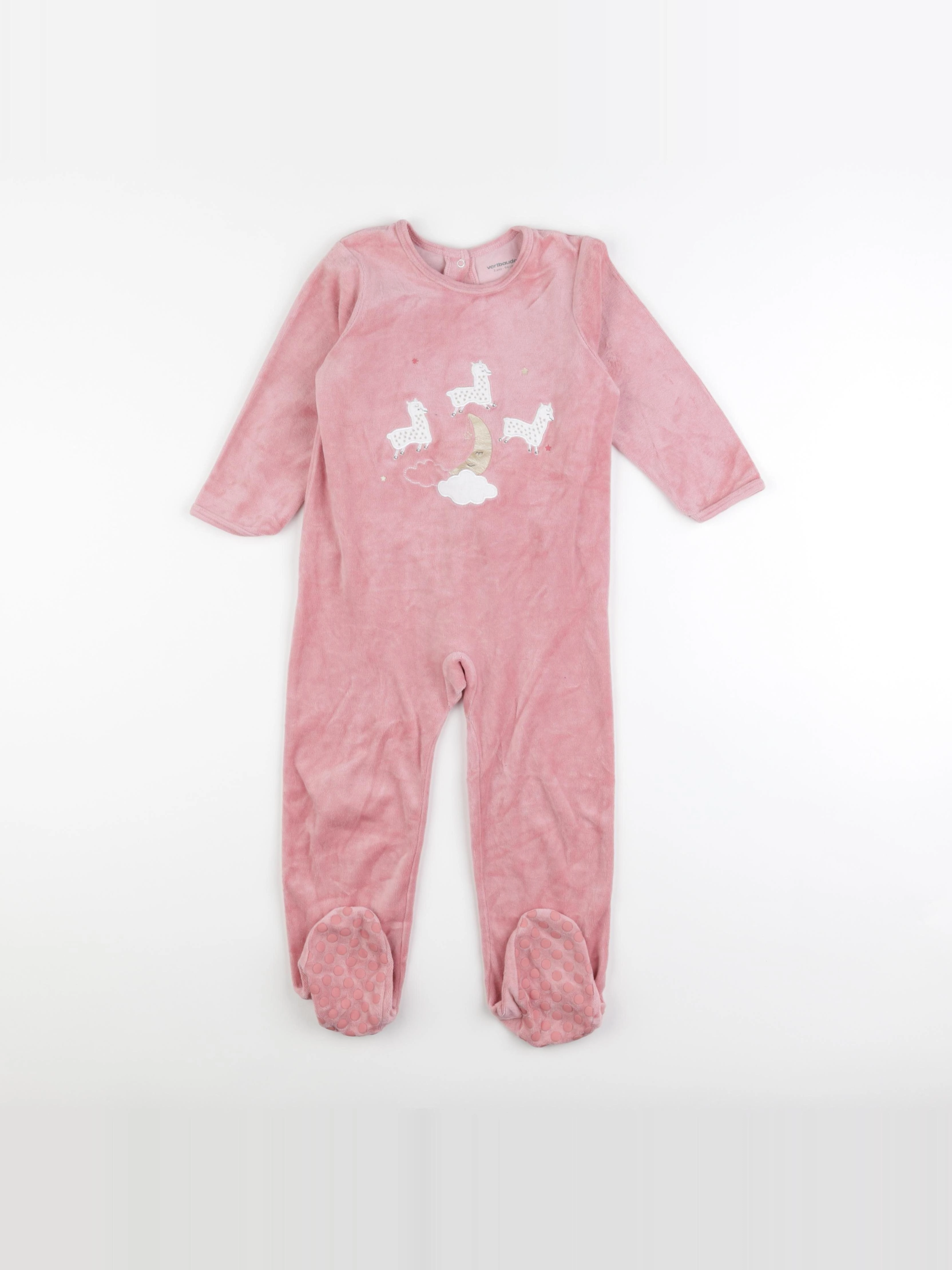 Vertbaudet - pyjama velours rose - 3 ans