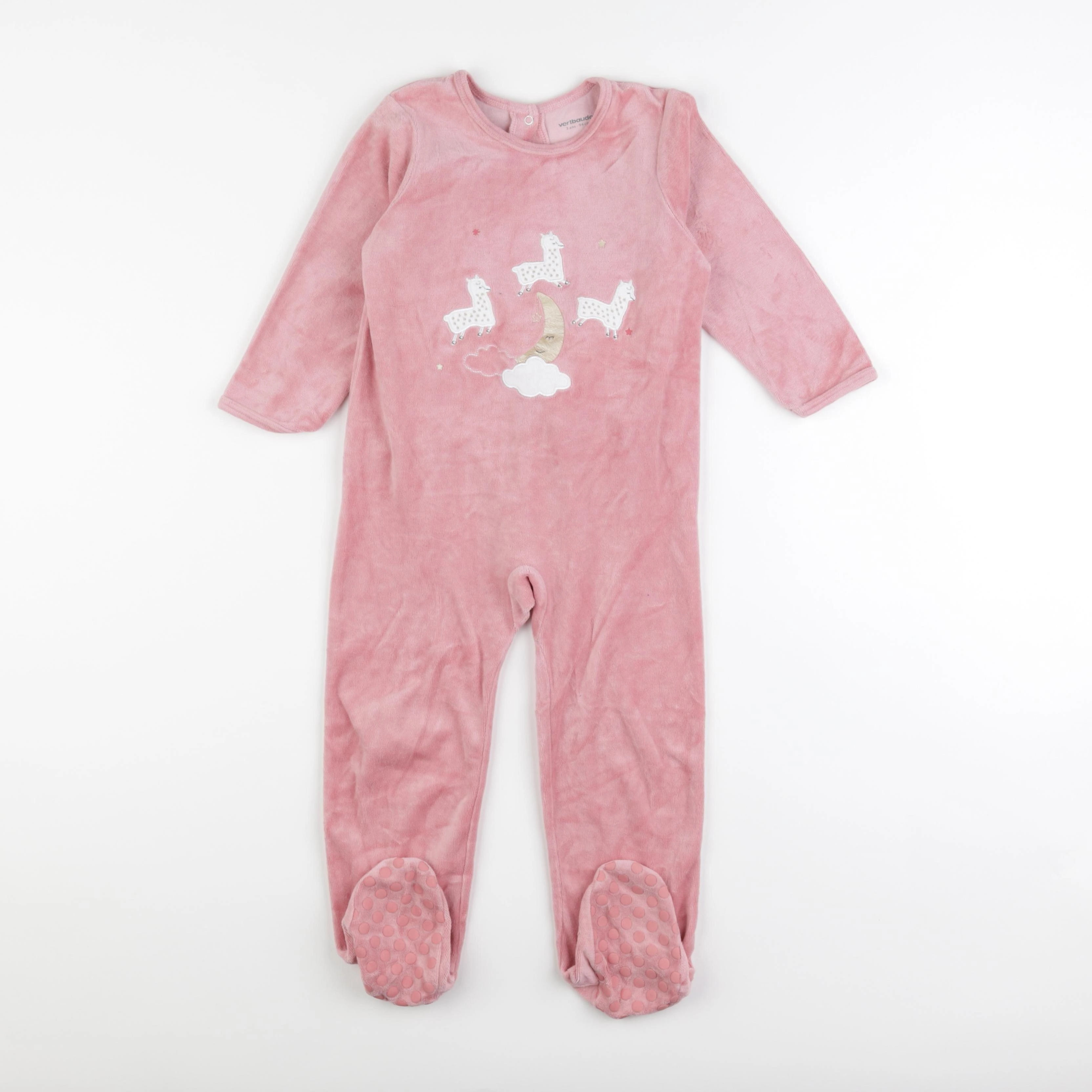 Vertbaudet - pyjama velours rose - 3 ans