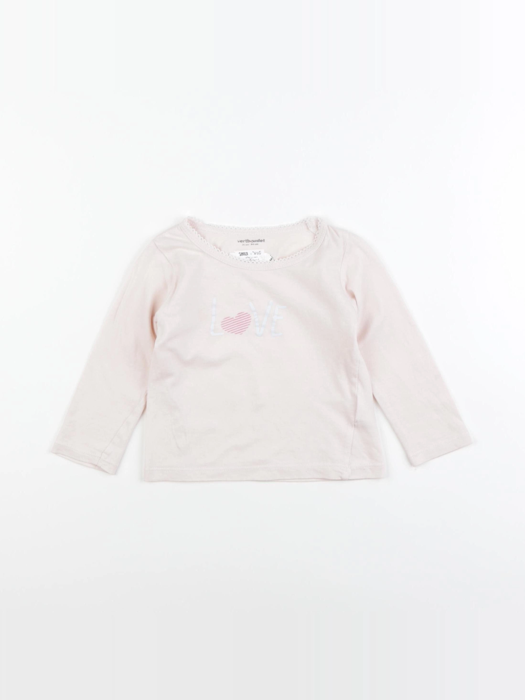 Vertbaudet - maillot de corps rose - 3 ans