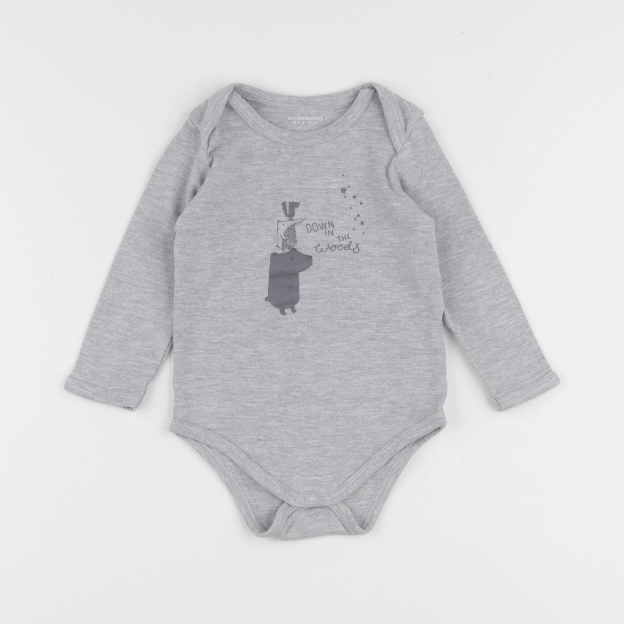 Vertbaudet - body gris - 24 mois