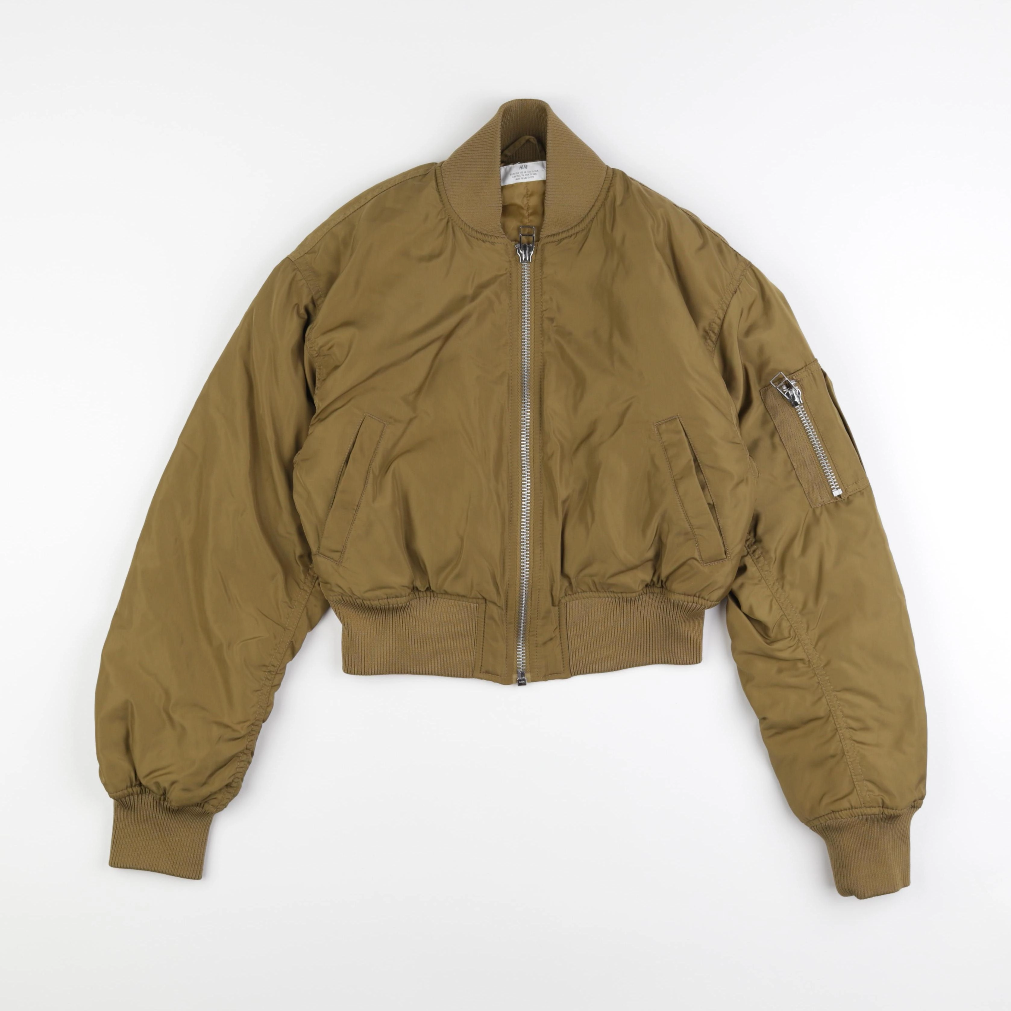 H&M - veste doublé vert - 11/12 ans
