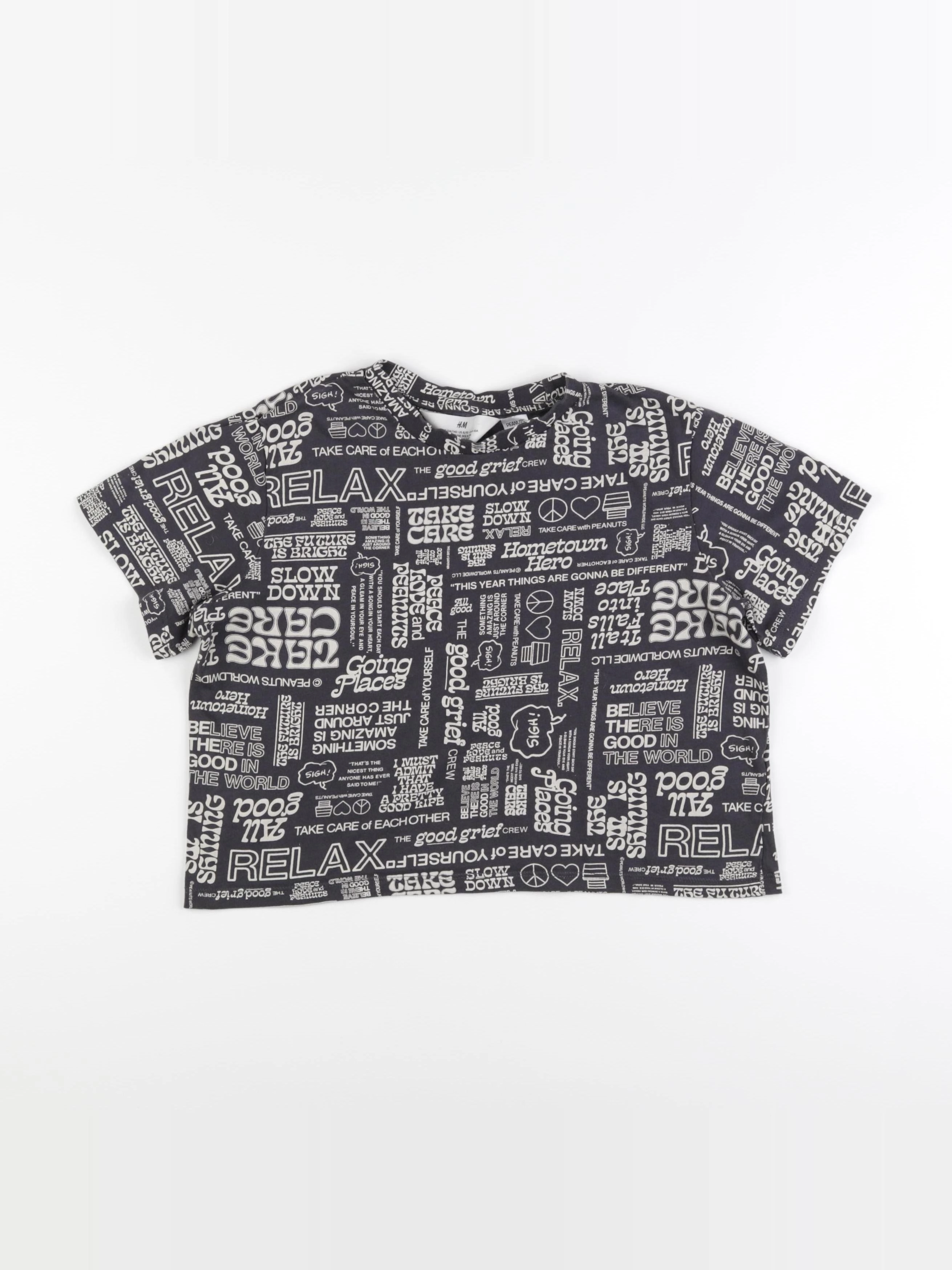 H&M - tee-shirt gris - 8/10 ans