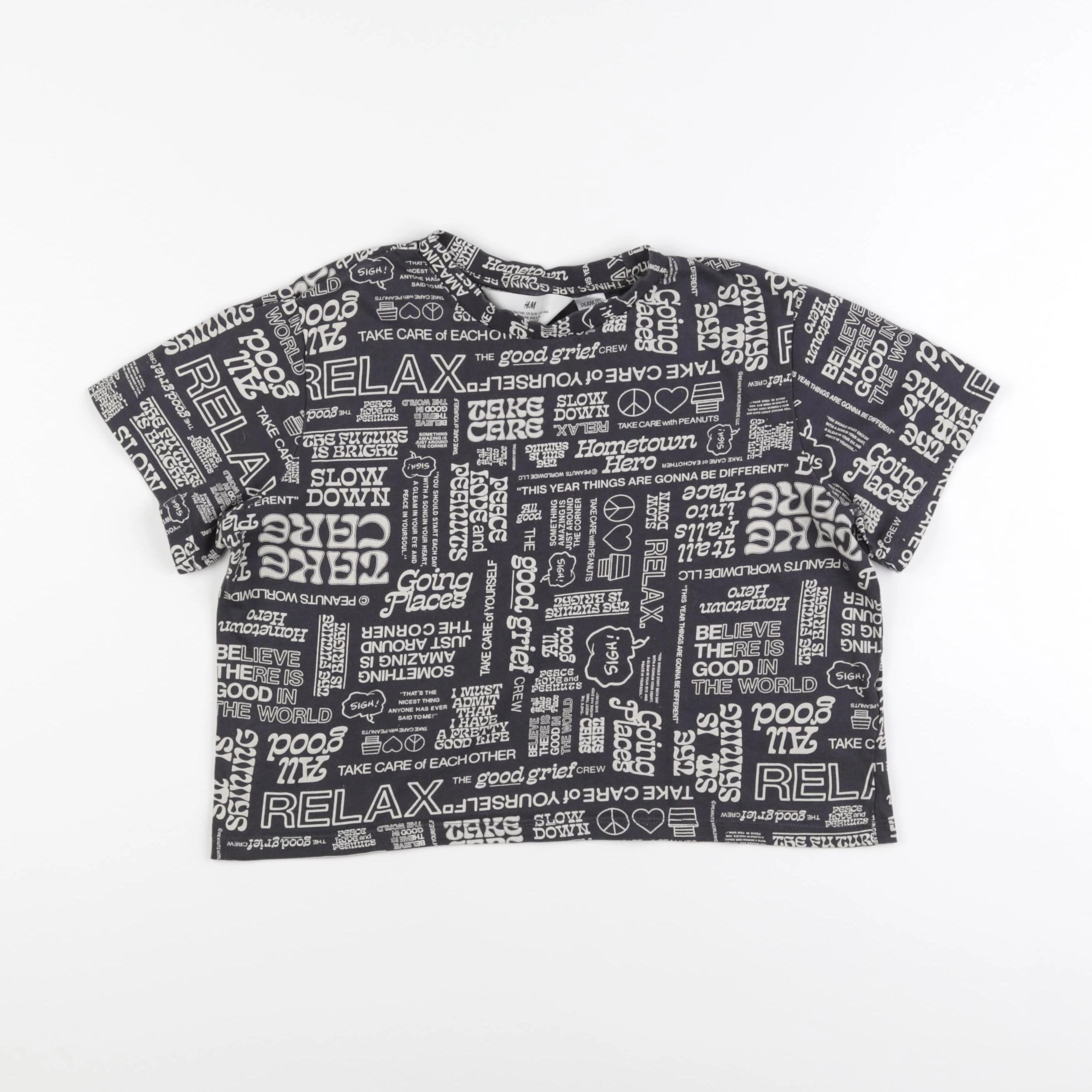 H&M - tee-shirt gris - 8/10 ans
