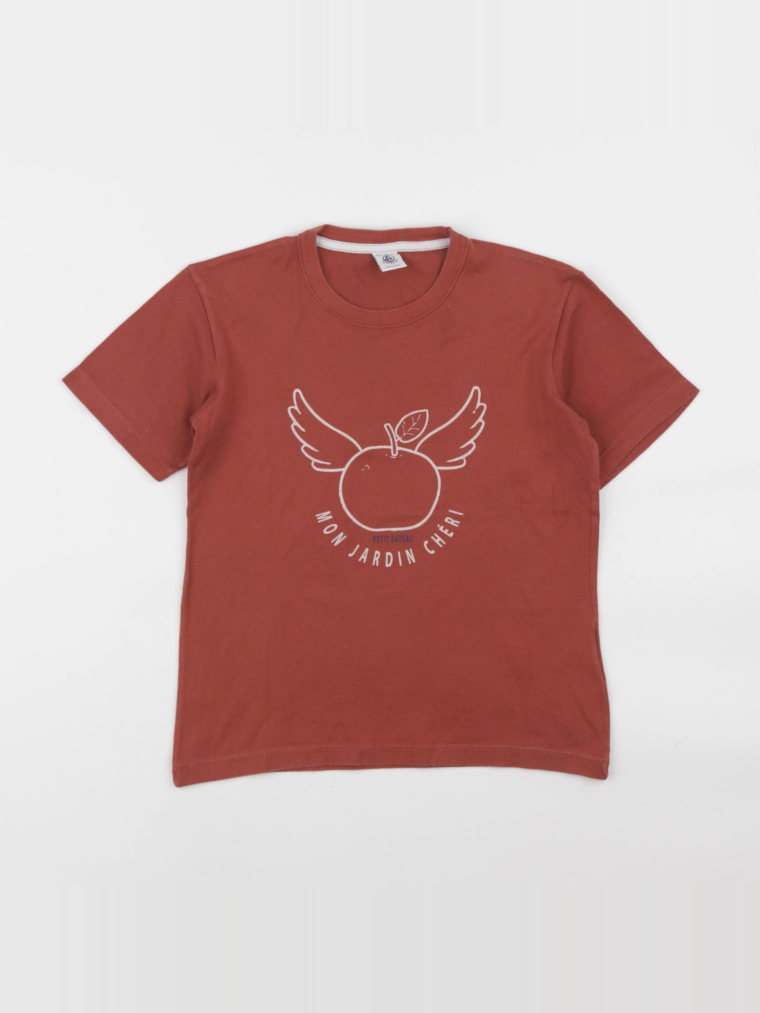 Petit Bateau - tee-shirt marron - 10 ans