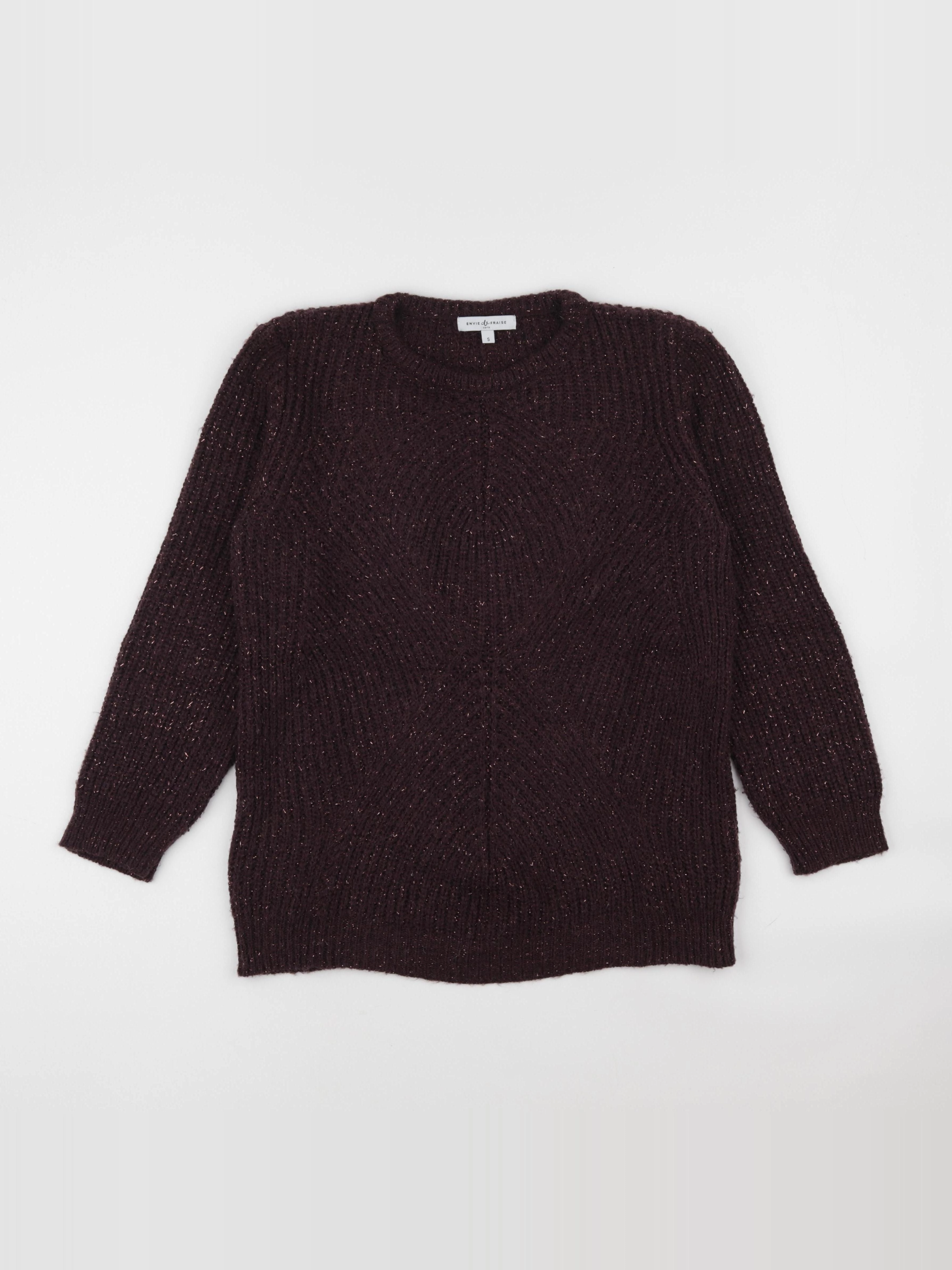 Envie de fraise - pull grossesse violet, or - 36 à 38