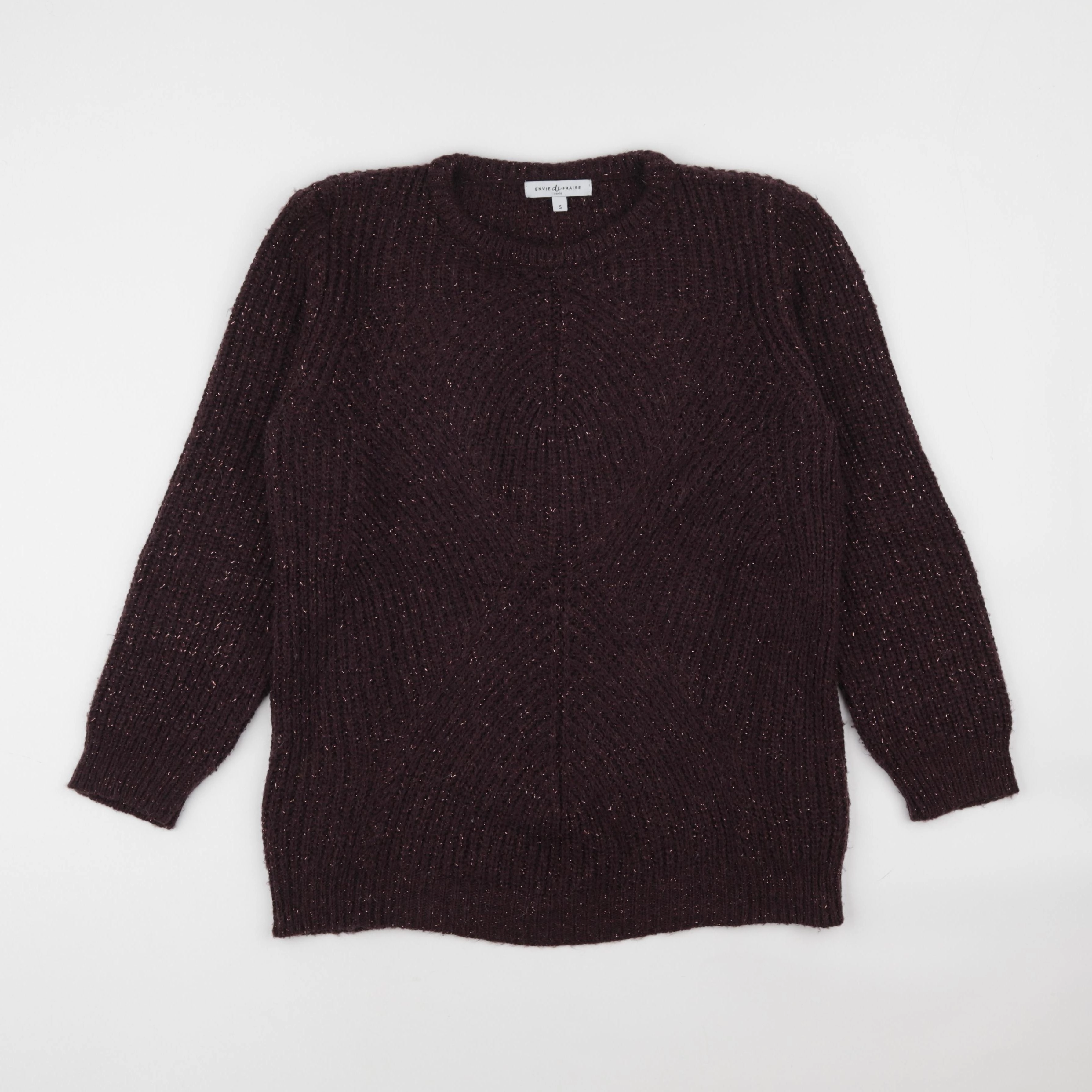 Envie de fraise - pull grossesse violet, or - 36 à 38