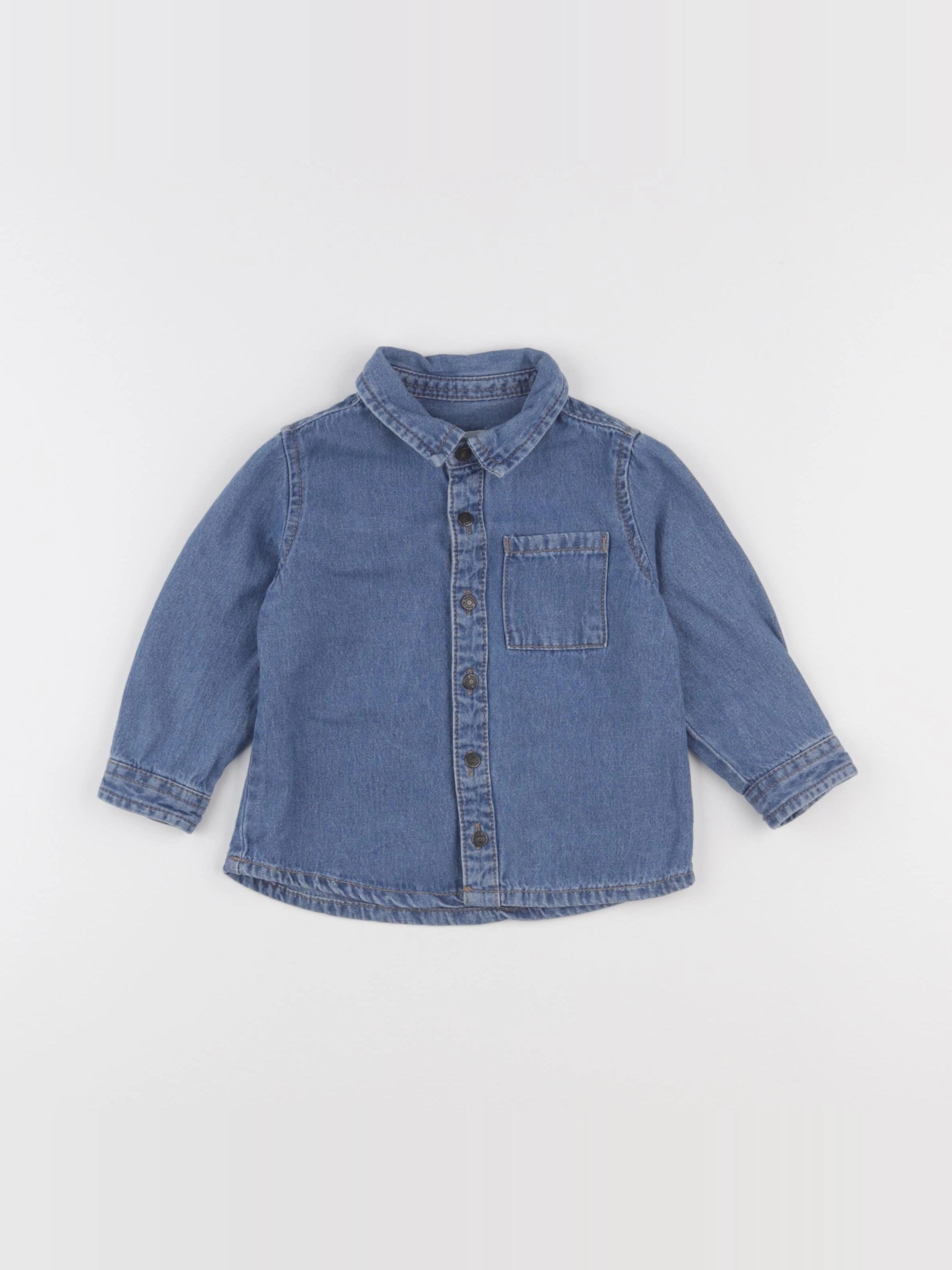 Vertbaudet - chemise bleu - 12/18 mois