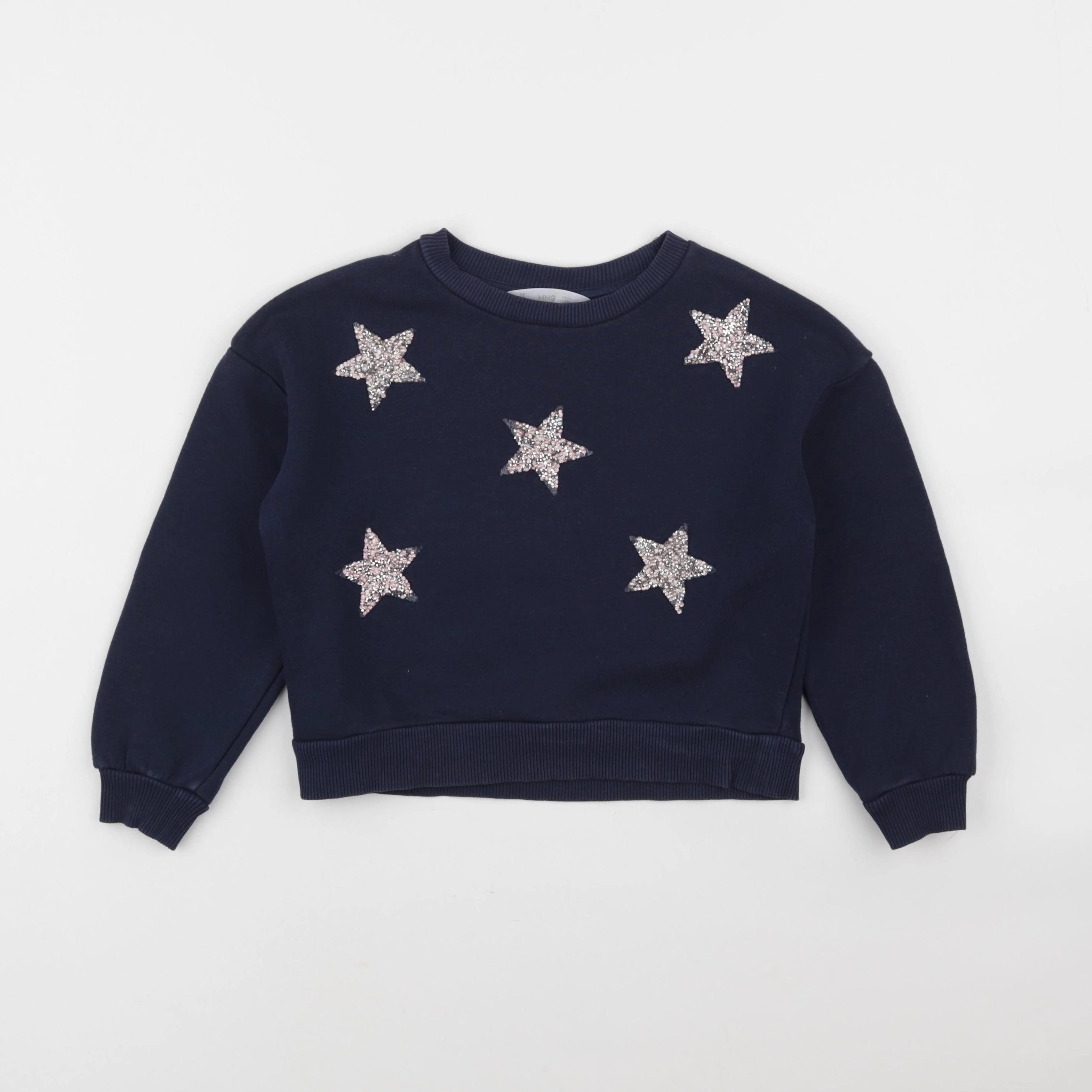 Mango - sweat bleu, or - 5/6 ans