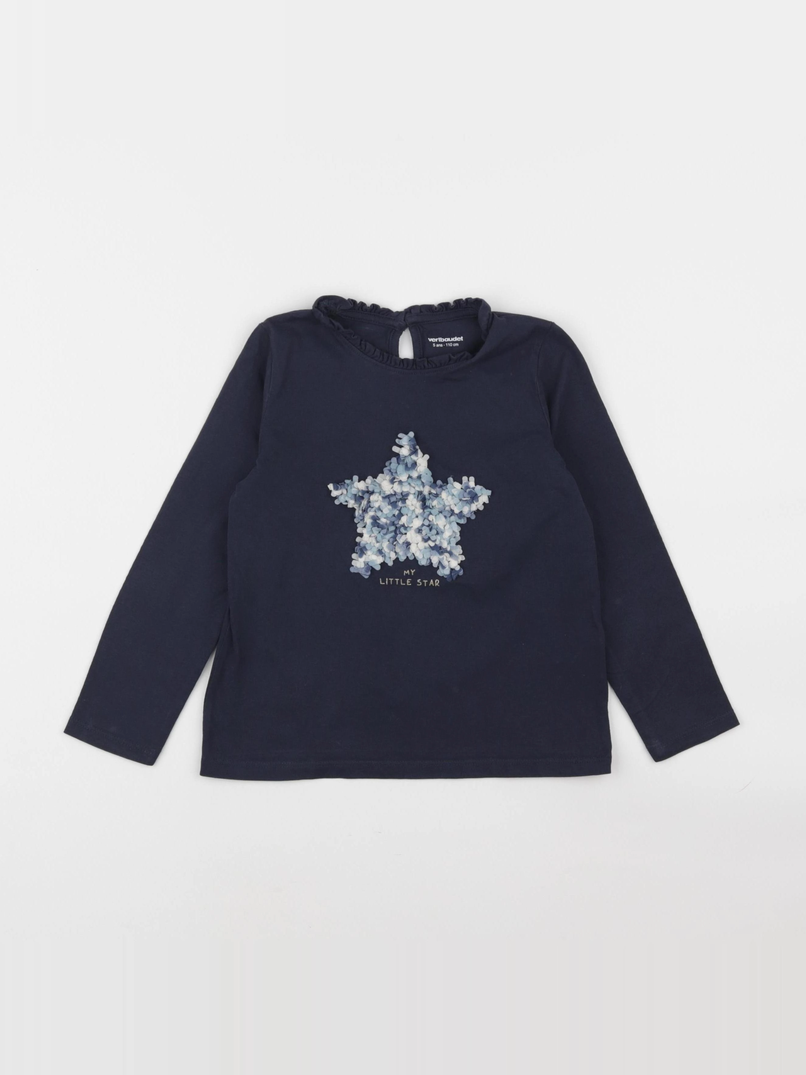 Vertbaudet - tee-shirt bleu - 5 ans