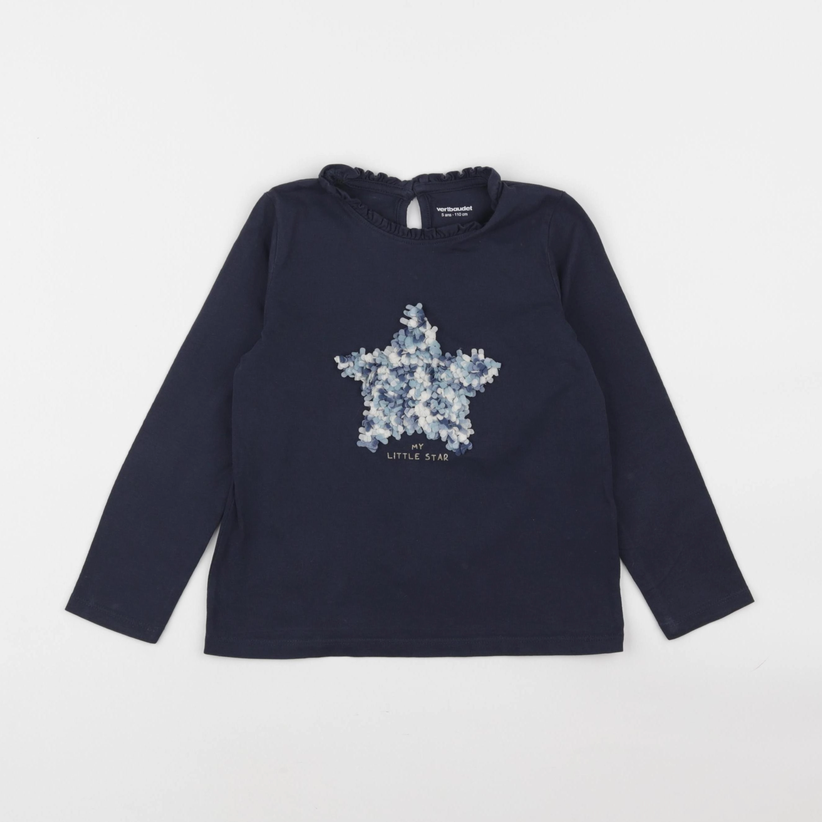 Vertbaudet - tee-shirt bleu - 5 ans