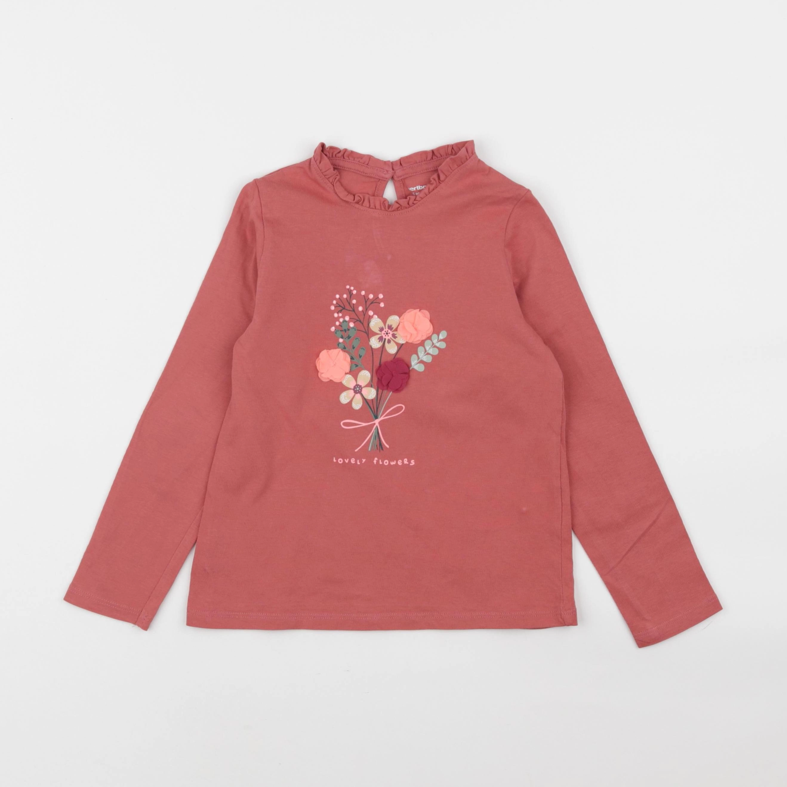 Vertbaudet - tee-shirt rose - 5 ans